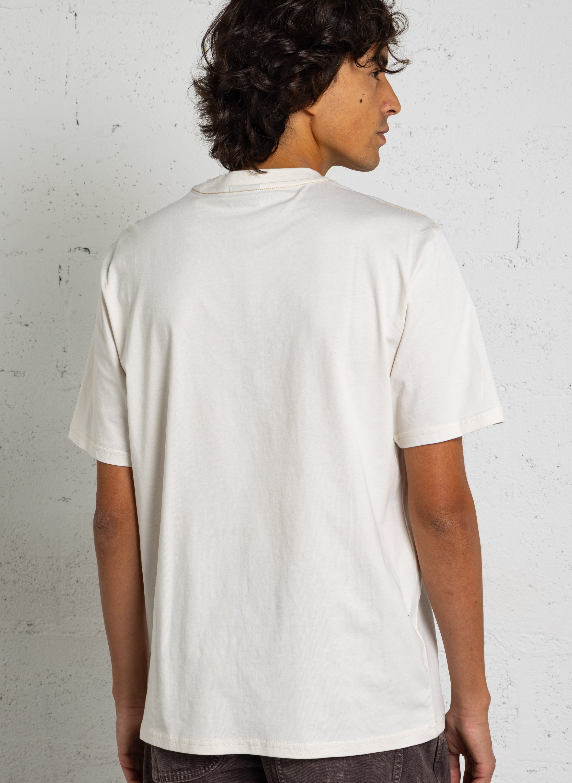 Recht, katoenen T-shirt met print NAPAPIJRI Wit