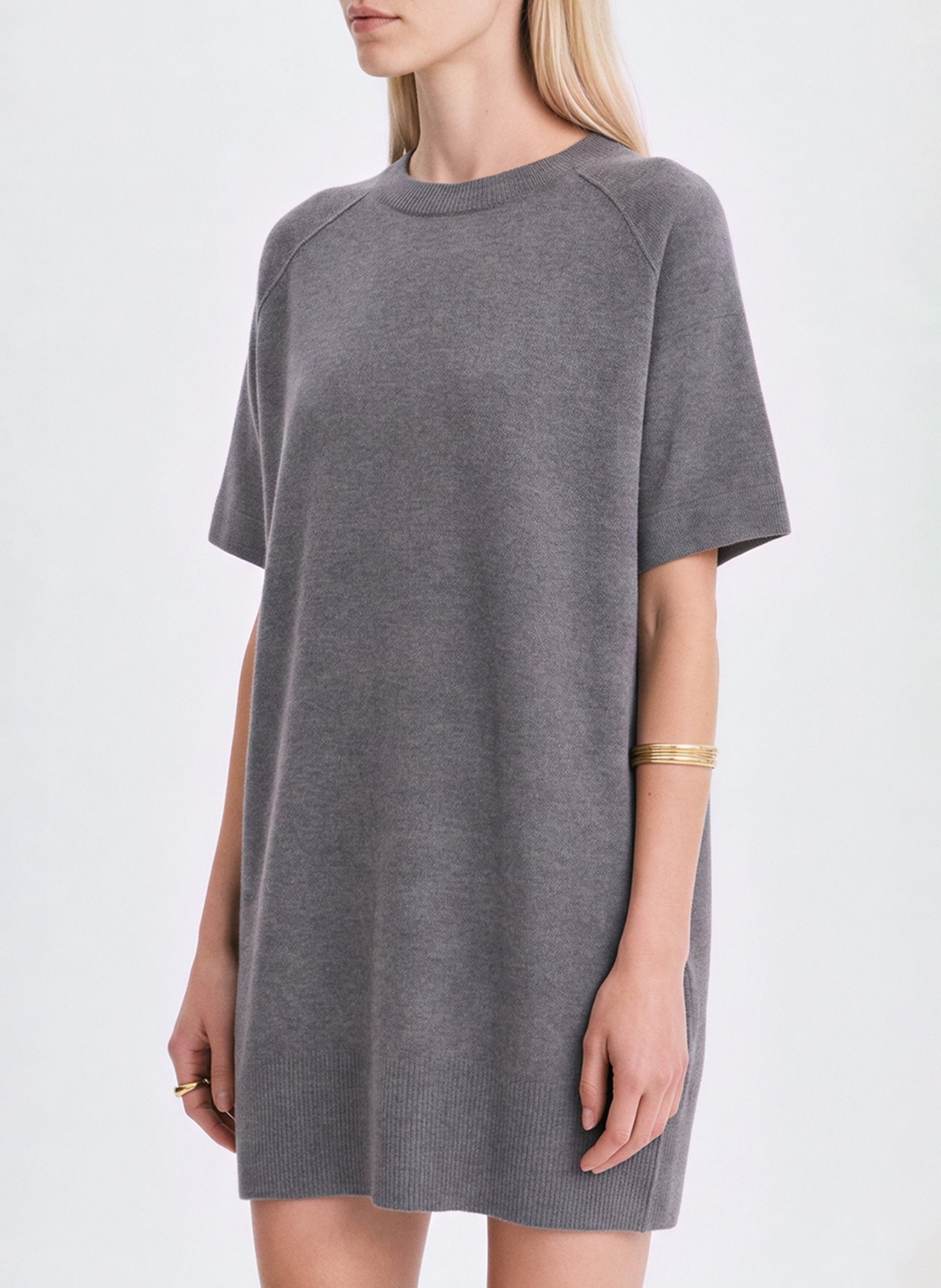 Robe pull col rond en laine VANESSA BRUNO Gris