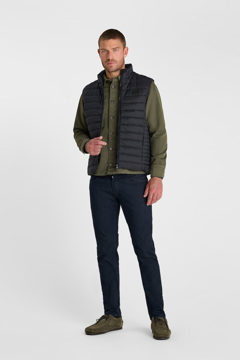 Sleeveless zip-up puffer jacket with stand-up collar LE TEMPS DES CERISES Black