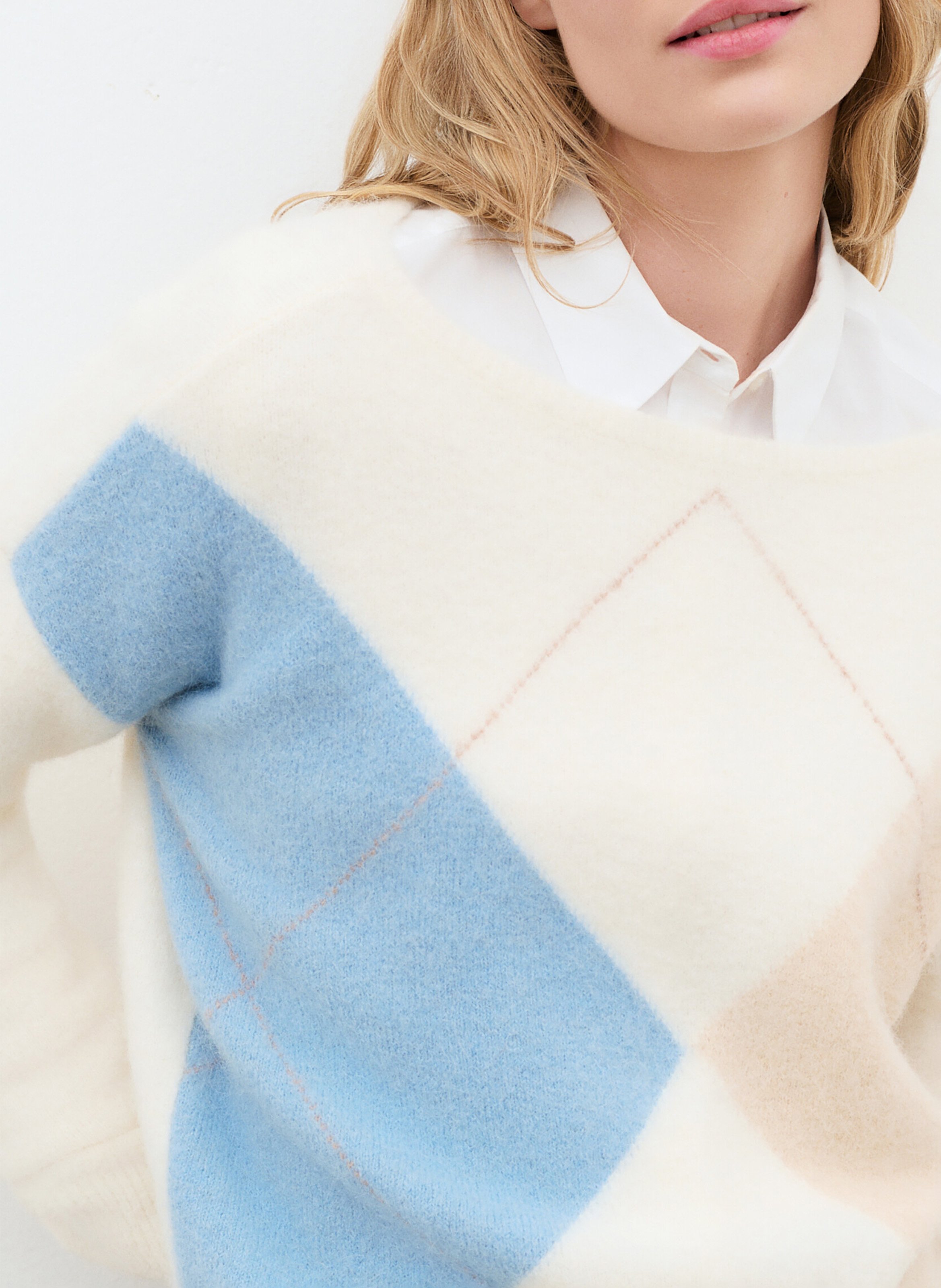 Gerade geschnittener Wollmix-Pullover | Beige CAROLL Damen