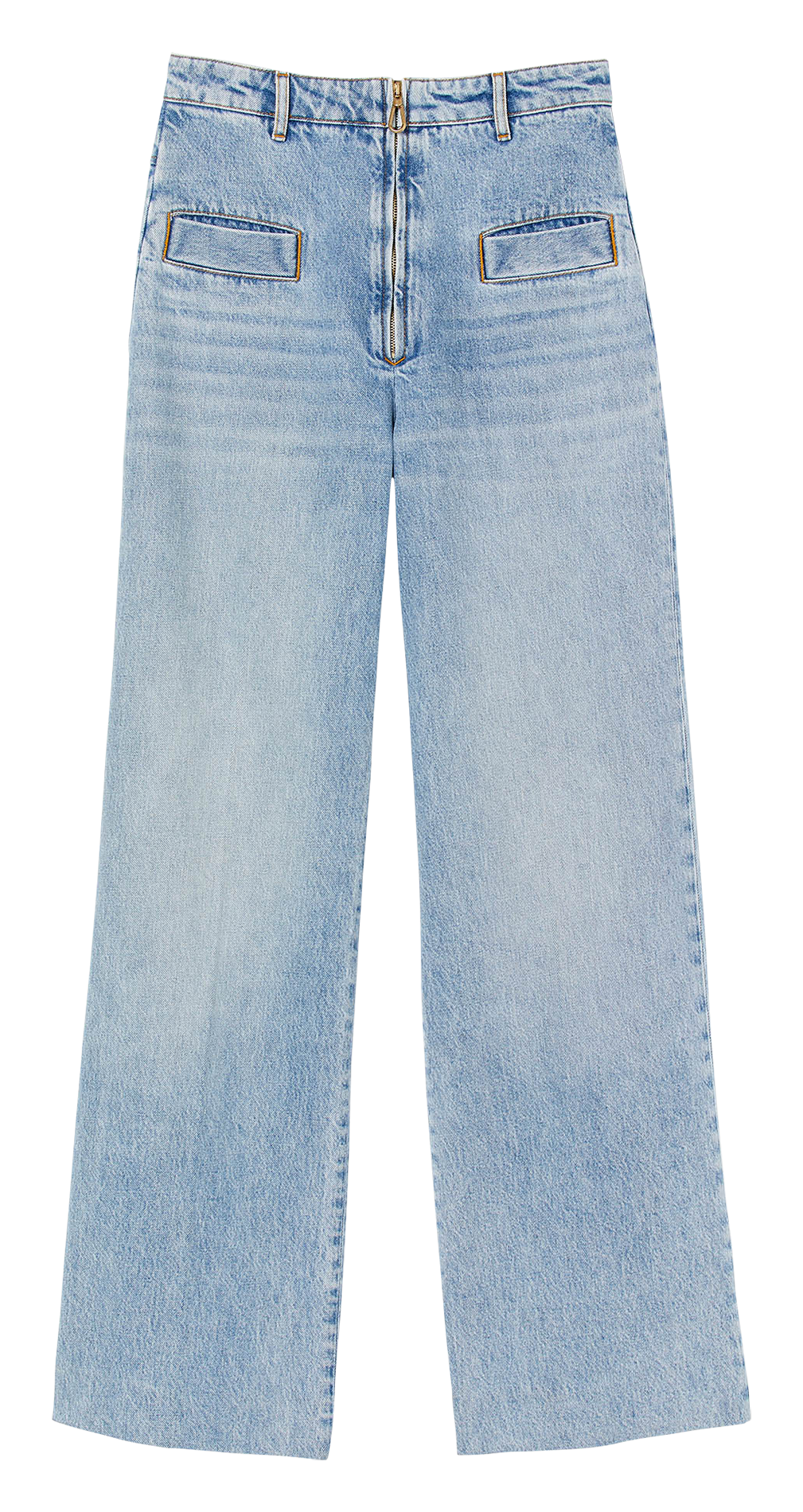 Jean droit en coton délavé  SANDRO Bleu