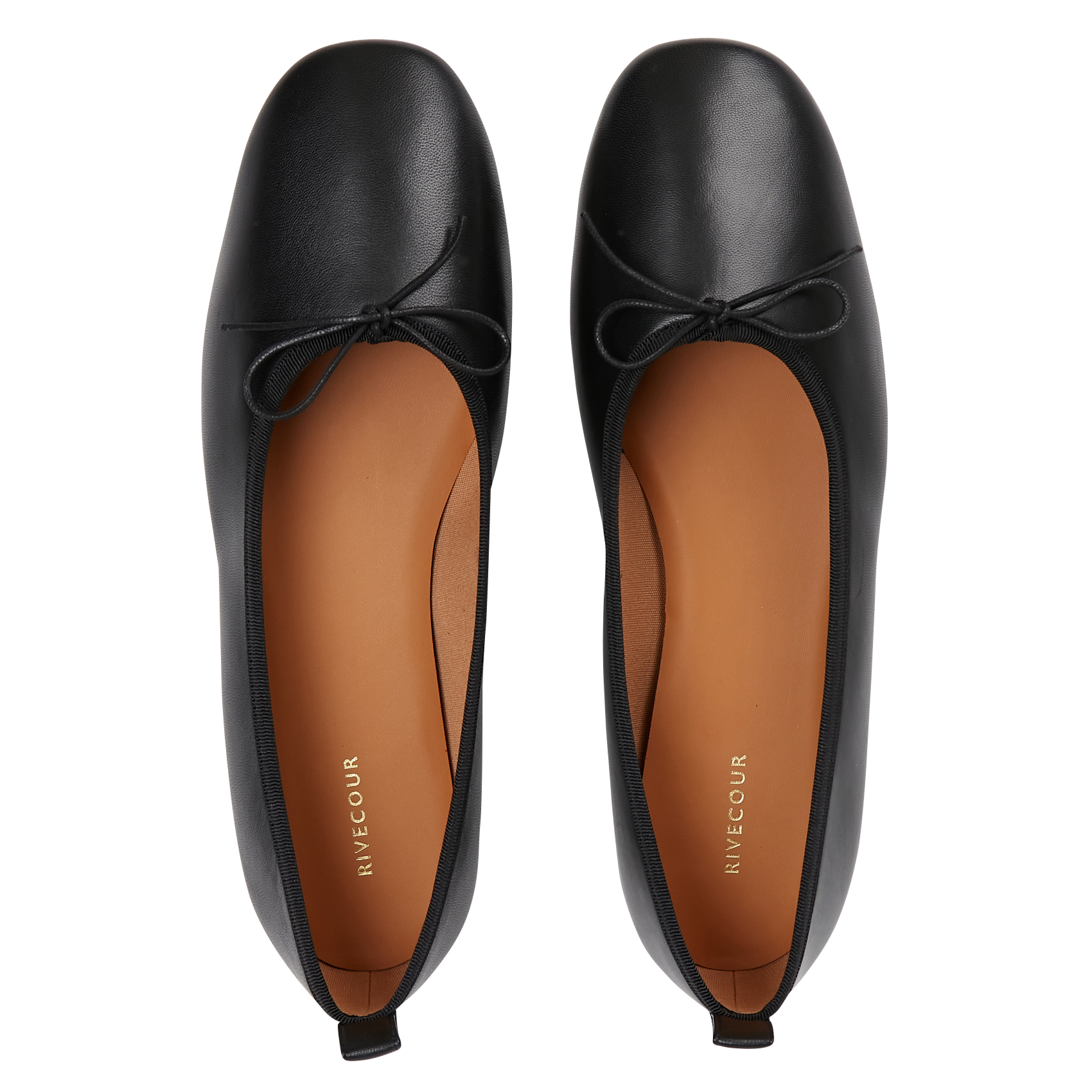 Leather ballet pumps RIVECOUR Black