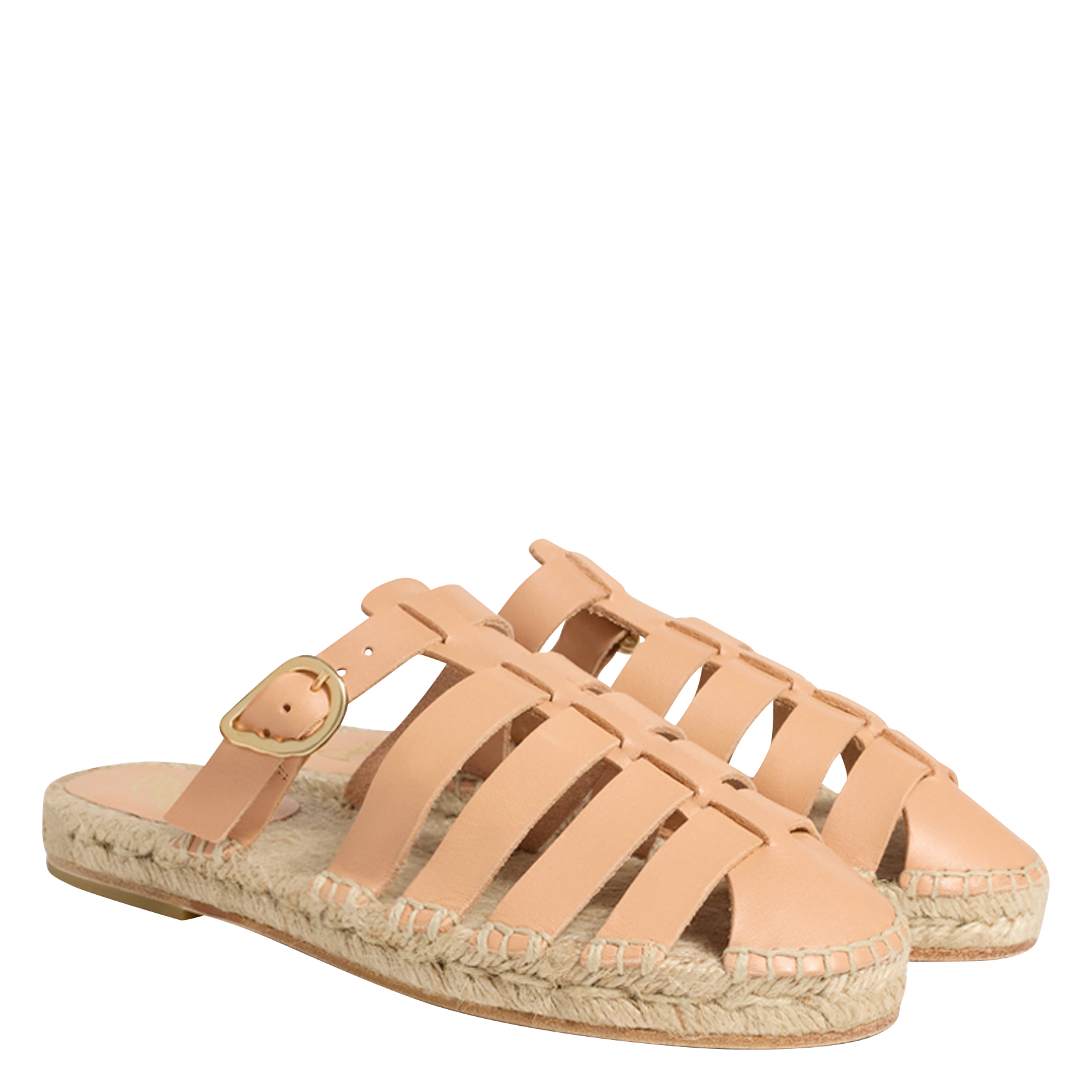 Espadrilles plates en cuir CASTANER Marron