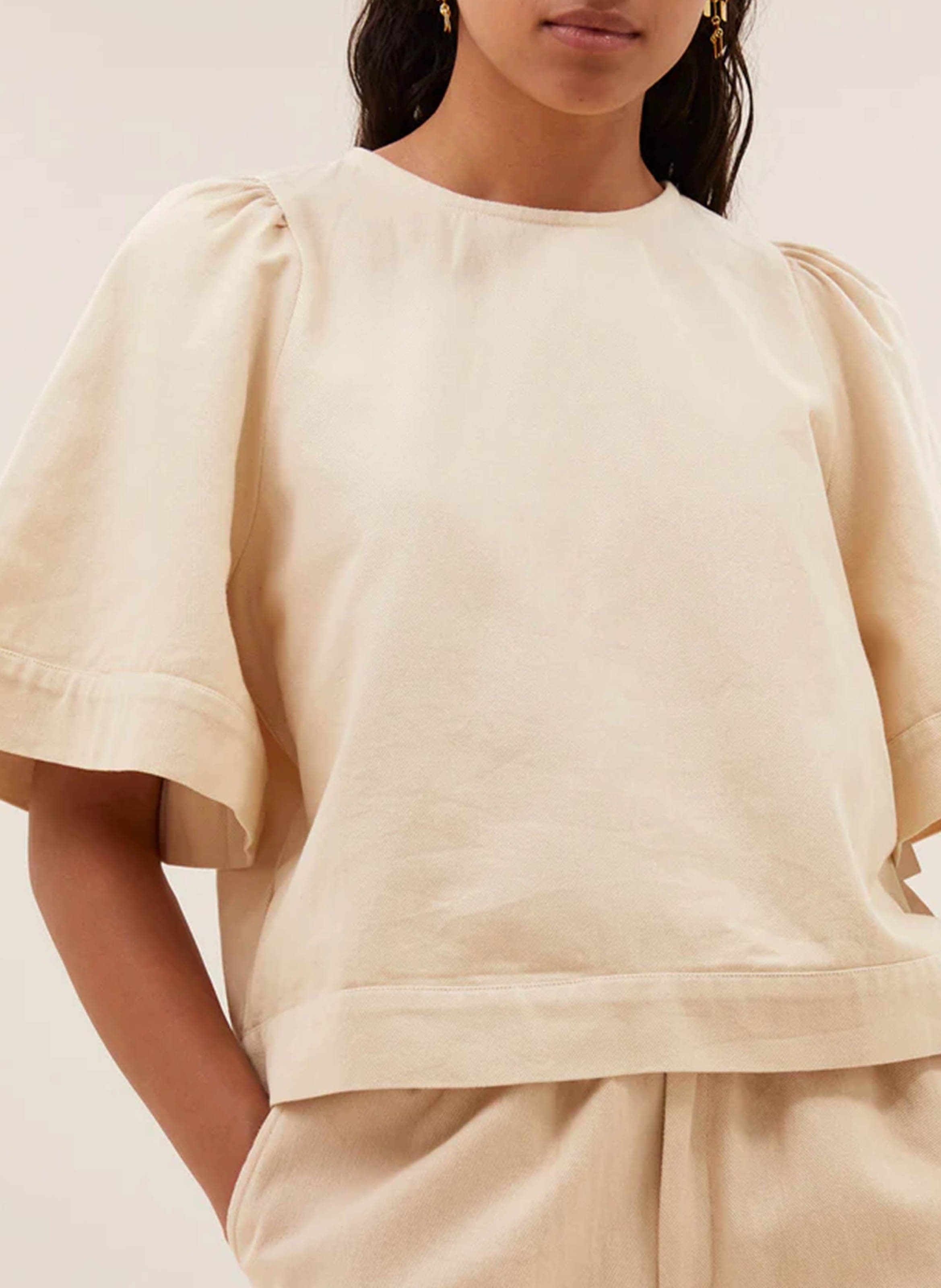 Blouse oversize en coton BY BAR Beige