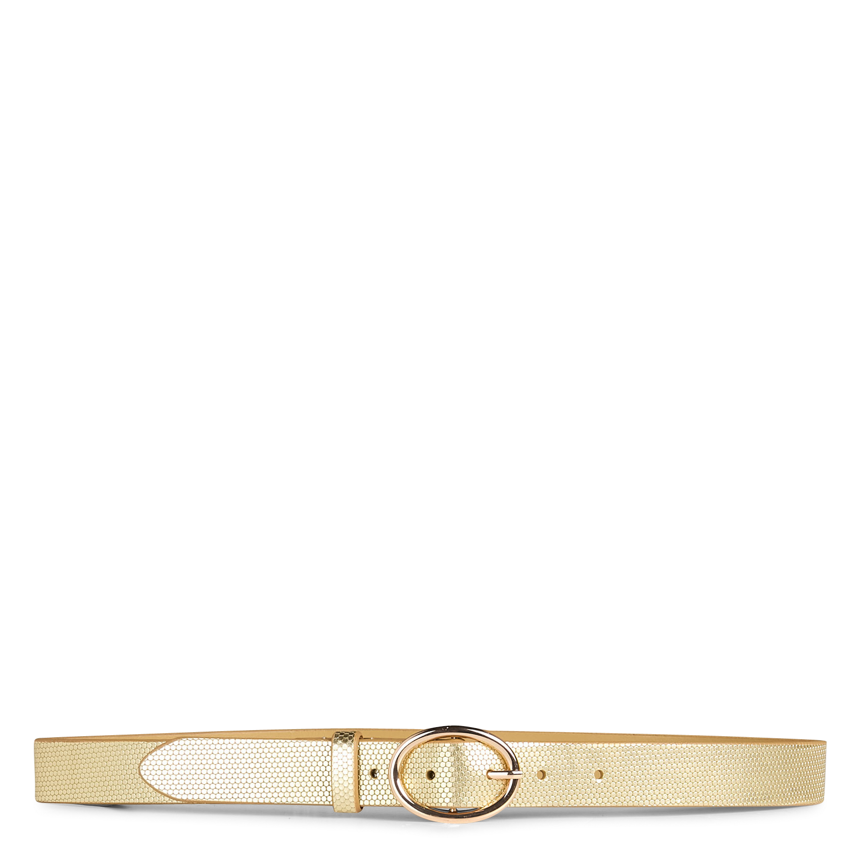 Ceinture en cuir métallisé ONE STEP Doré