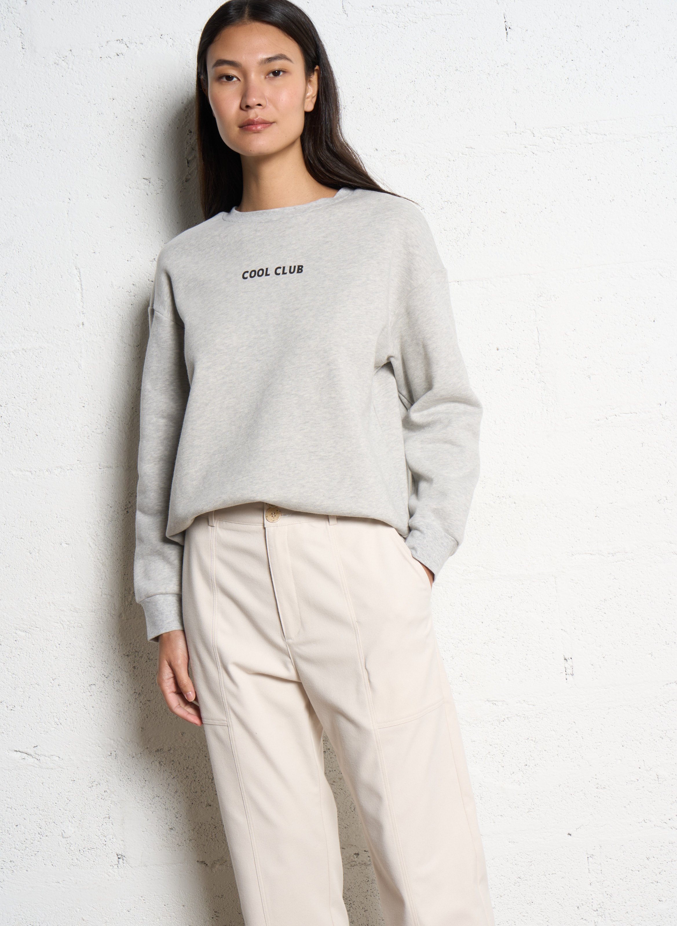 Maxi visual back sweatshirt I CODE Grey
