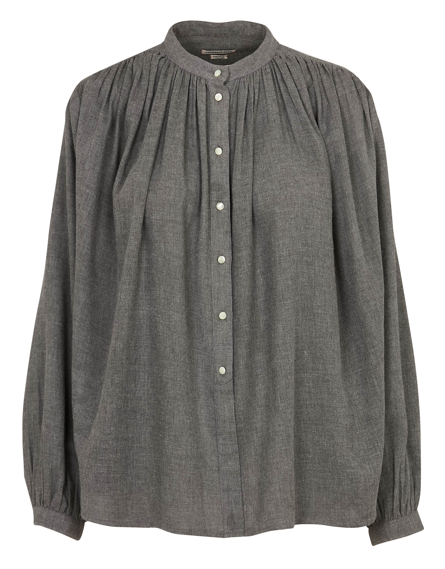 Kurzes Baumwollkleid mit Rundhalsausschnitt LAURENCE BRAS Grau