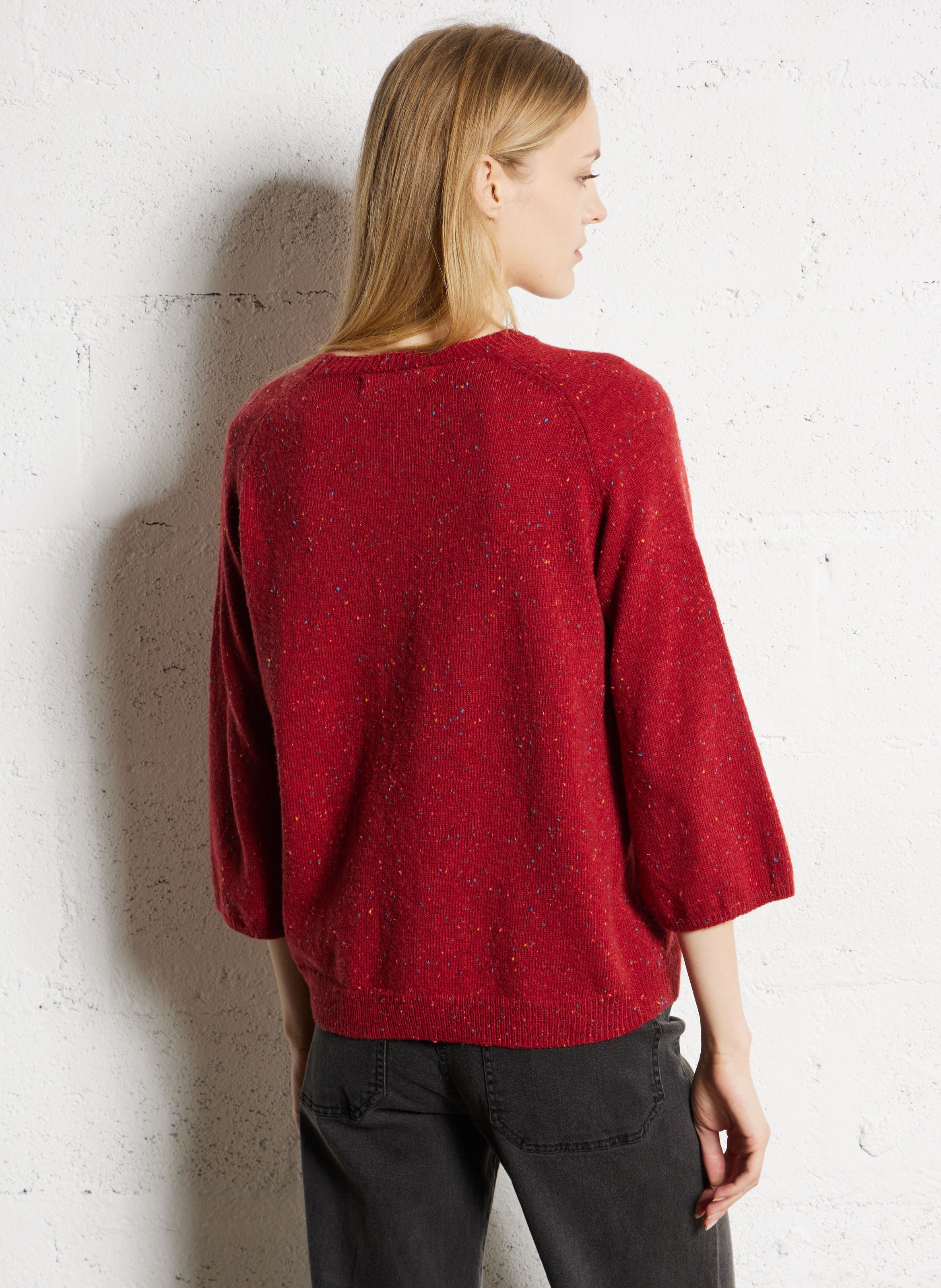 Pull droit en laine mélangée NICE THINGS Rouge