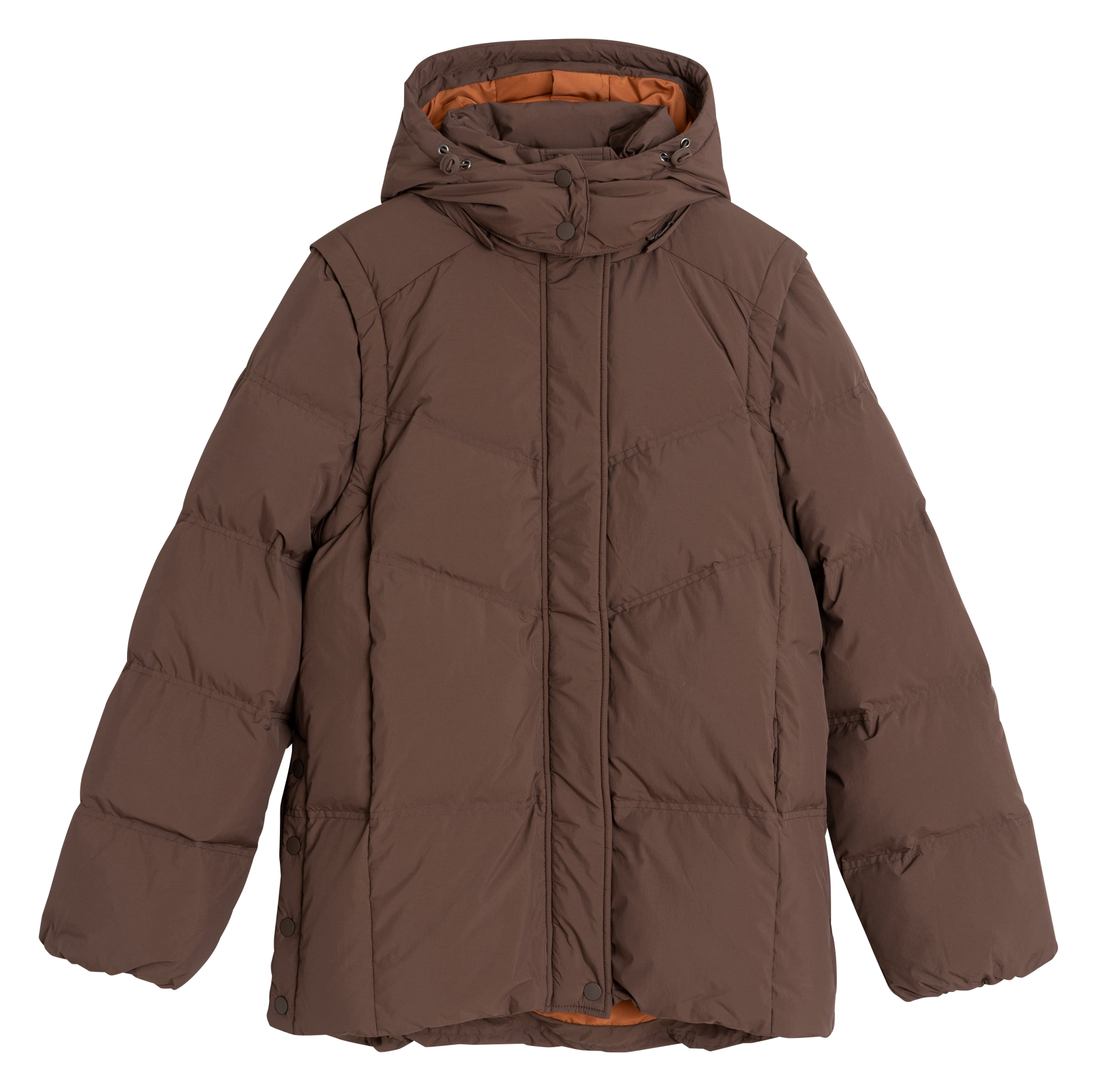 Daunenjacke mit Stehkragen INDI & COLD Braun