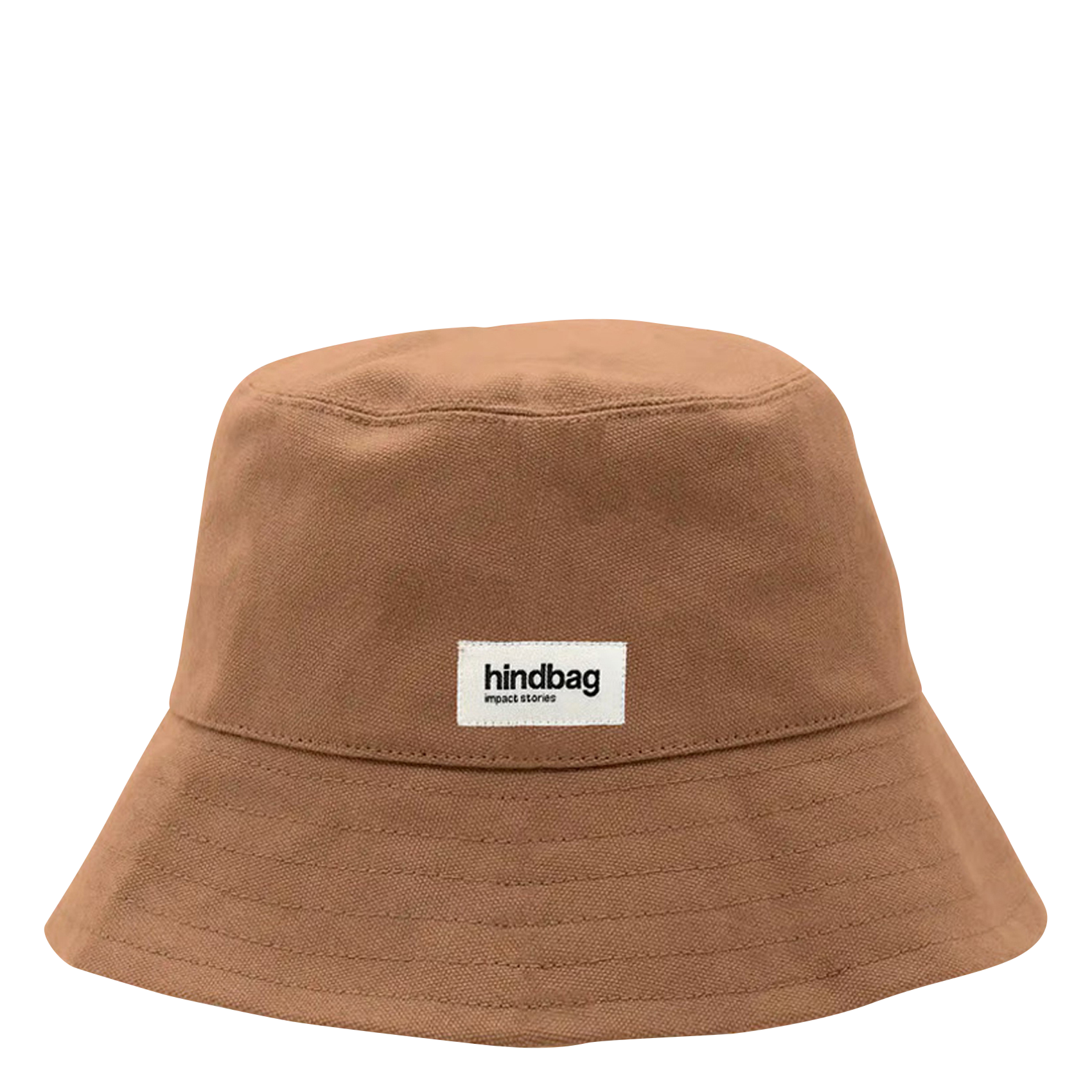 Cotton bucket hat HINDBAG Brown