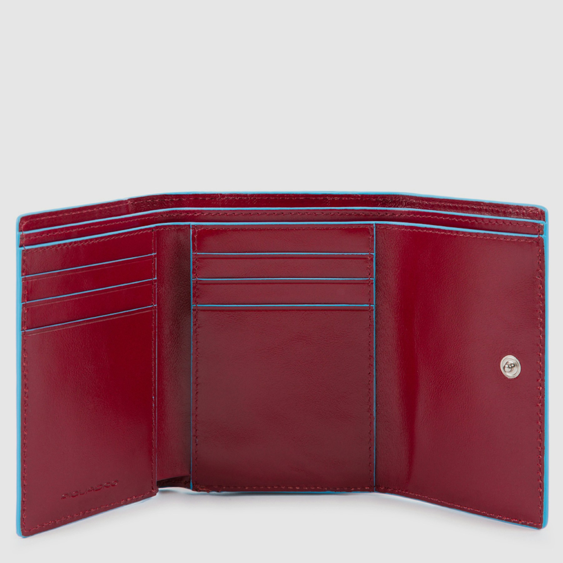 Zippered leather wallet PIQUADRO Red