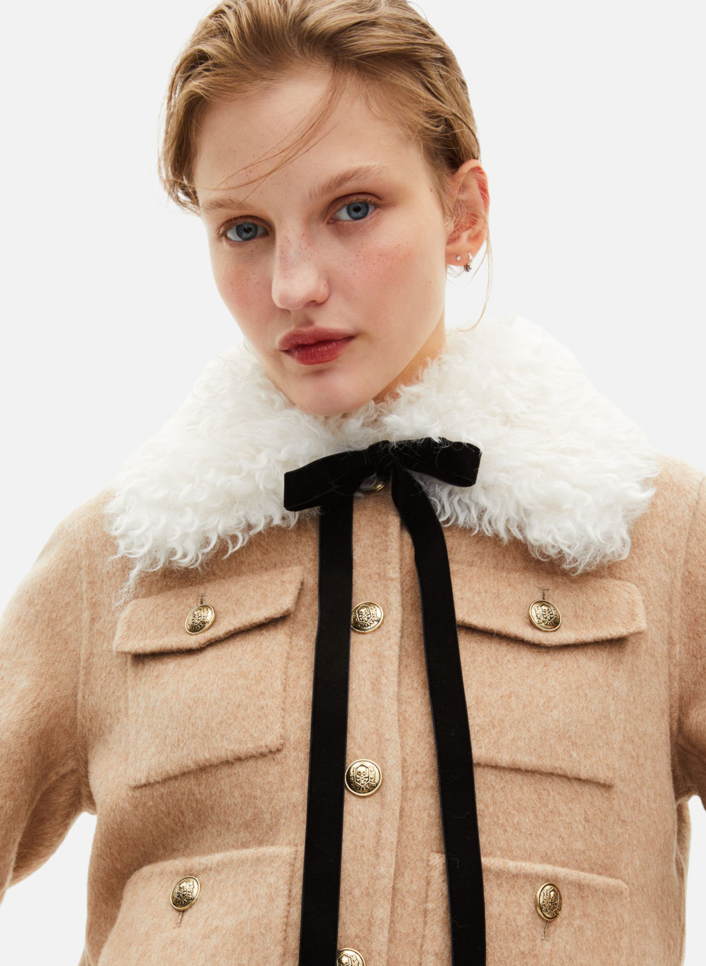 Blouson col sherpa THE KOOPLES Beige