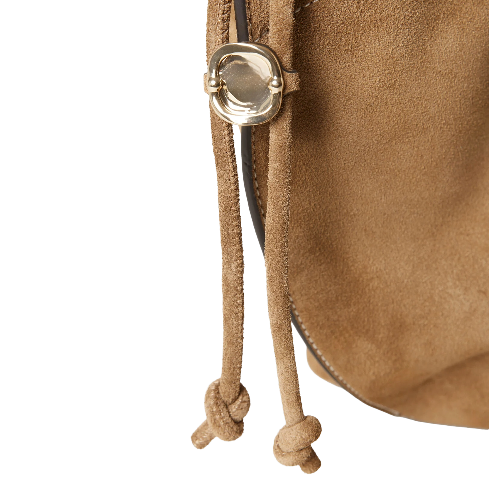 Cabas en cuir velours souple CLAUDIE PIERLOT Beige
