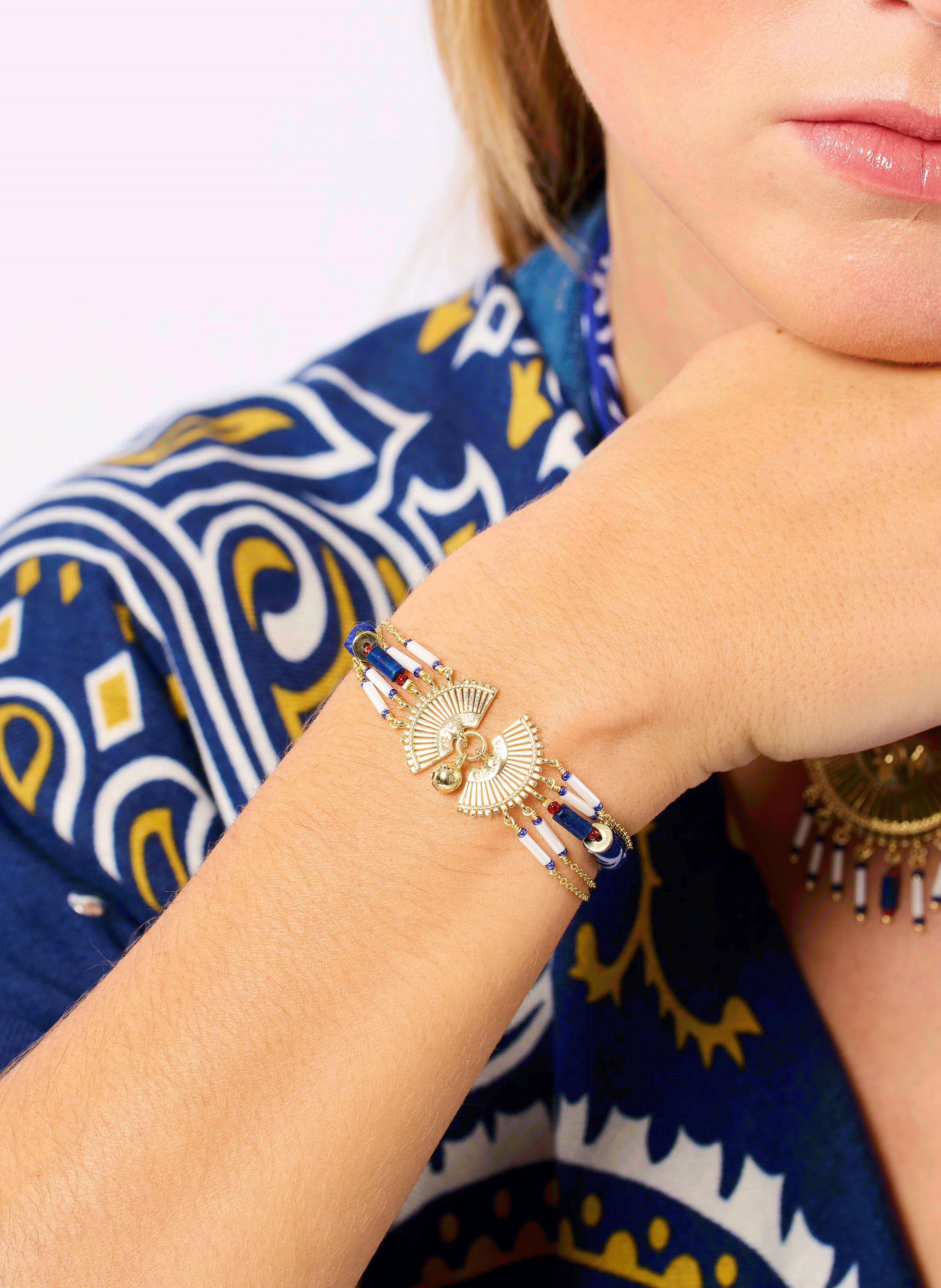 Adjustable multilink bracelet HIPANEMA Blue