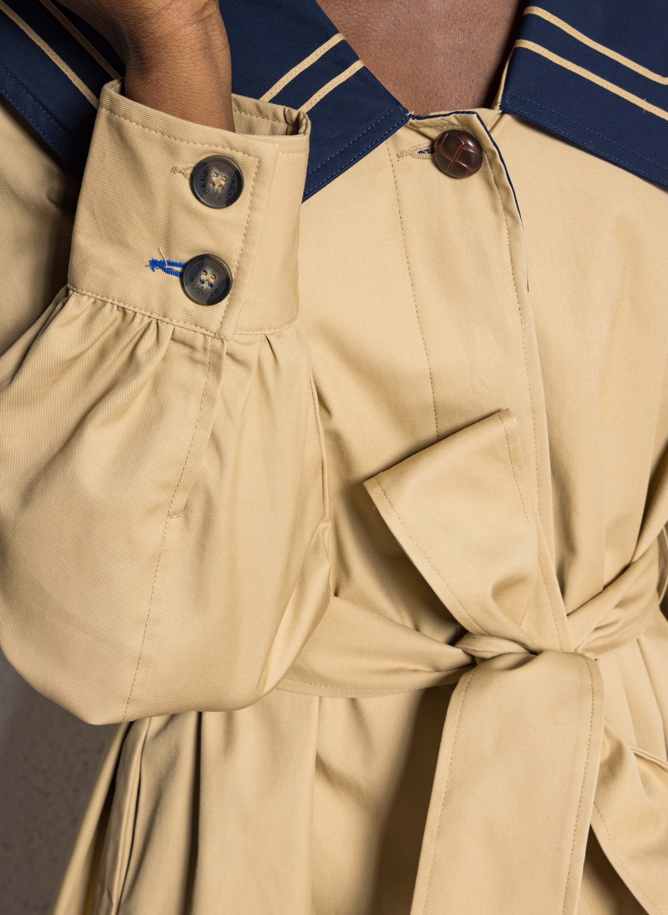 Trench en coton bio DAMSON MADDER Beige