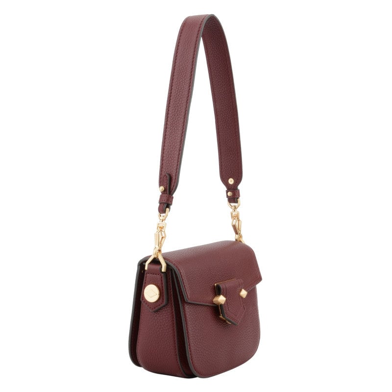 Handbag - cowhide leather POURCHET Red