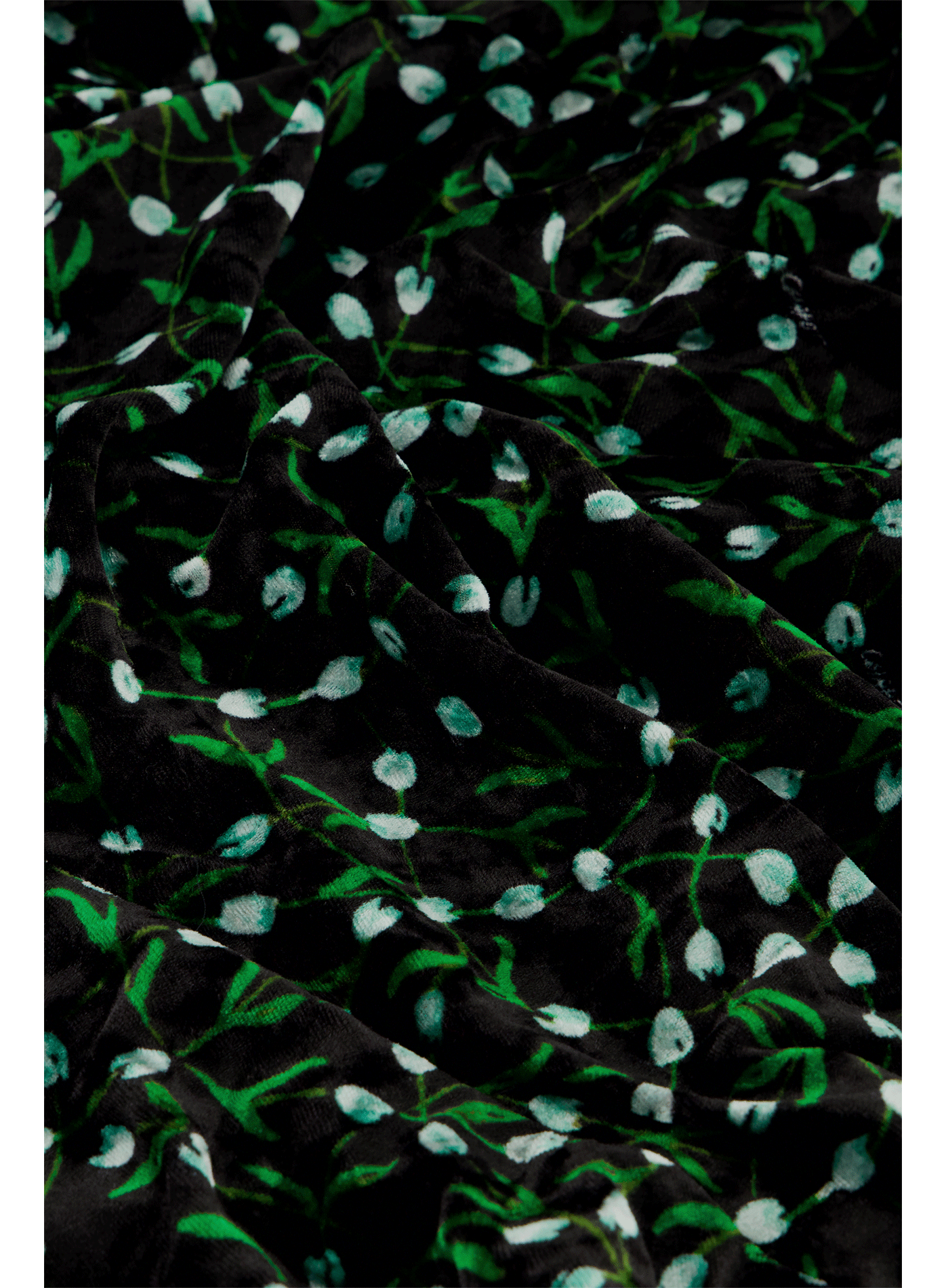 Robe droite drapée en velours imprimé FABIENNE CHAPOT Noir