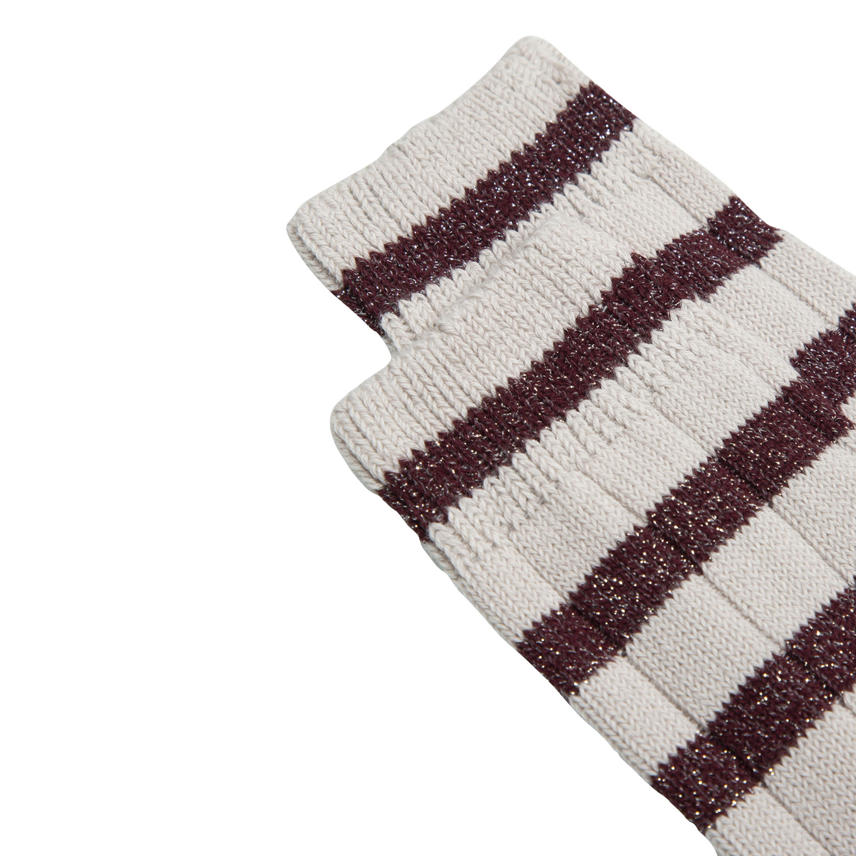 Chaussettes en coton mélangé rayé ANT45 Blanc