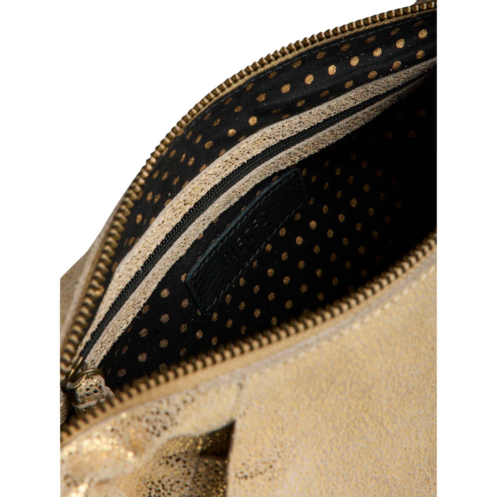Dori leather shoulder bag PIECES Golden