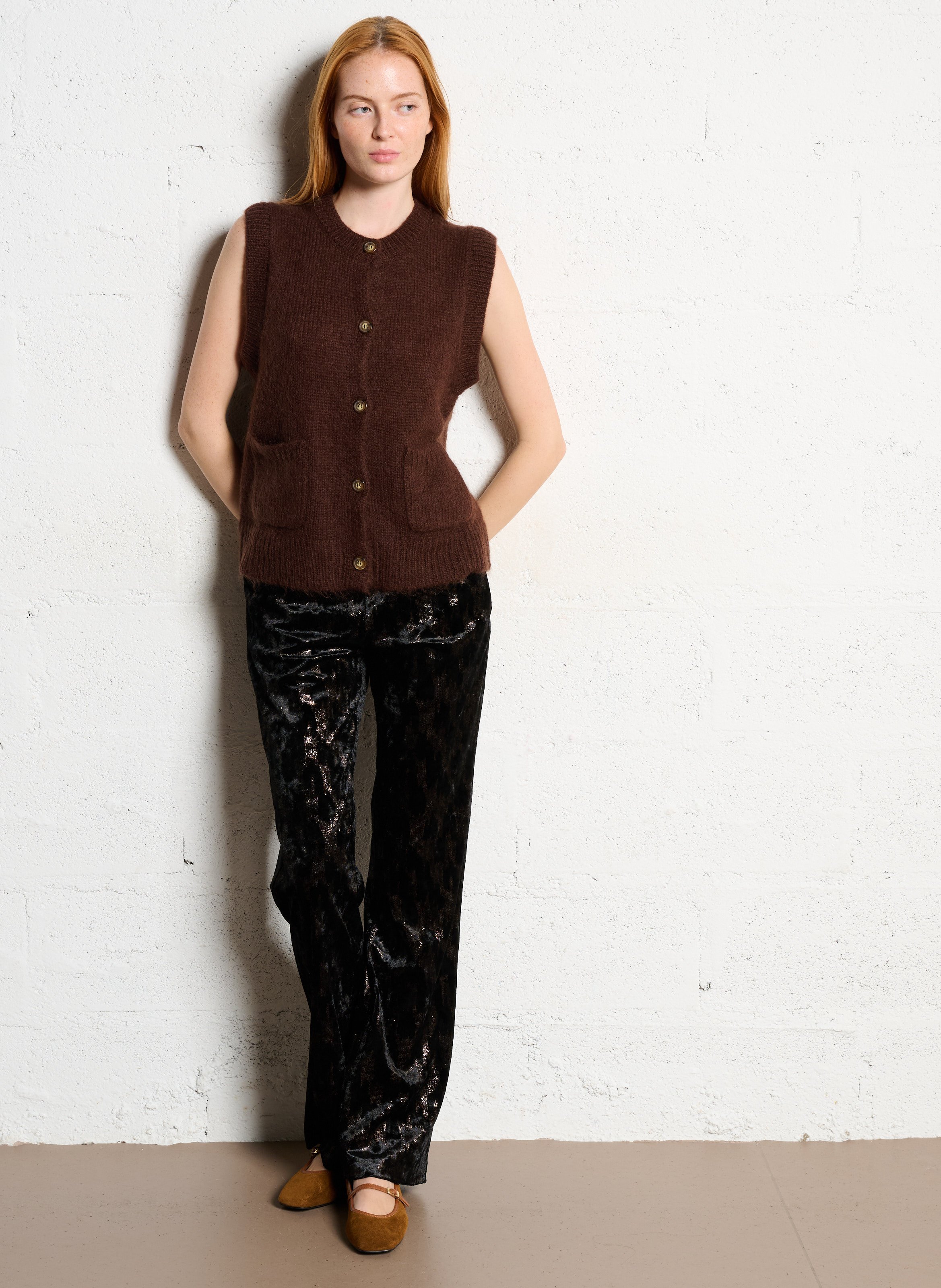 Alpaca wool sweater BELLA JONES Brown