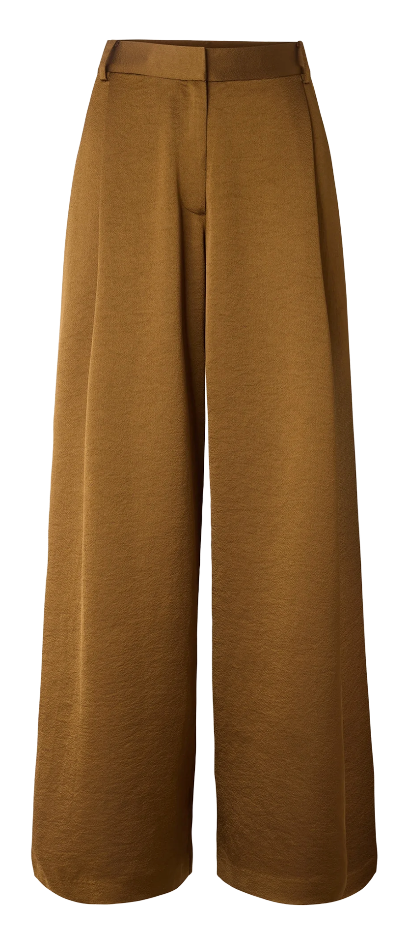 Wide Satin Flowy Pants SESSUN Brown