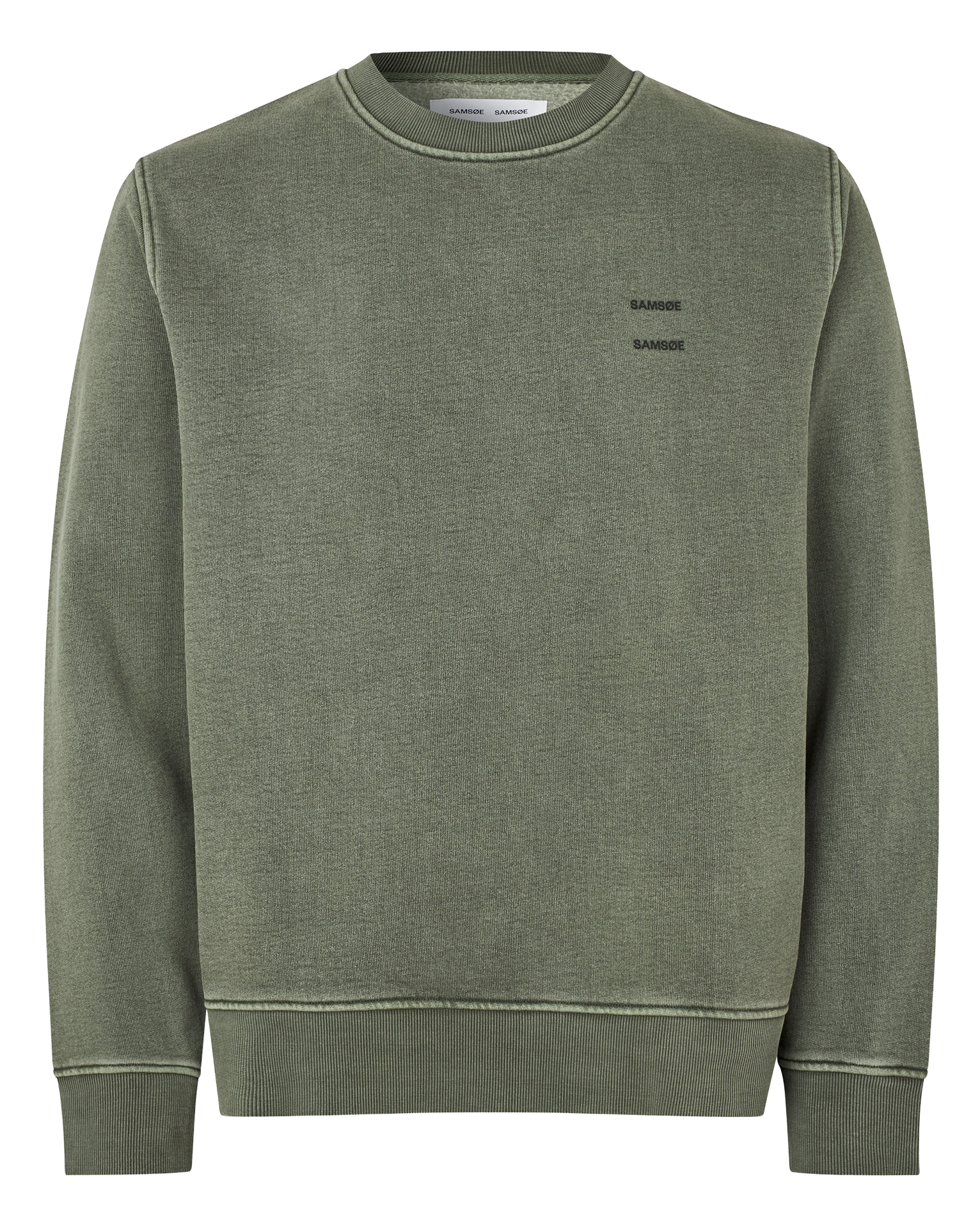 Gerade geschnittenes Rundhals-Sweatshirt aus Bio-Baumwoll-Mix SAMSOE SAMSOE Grau