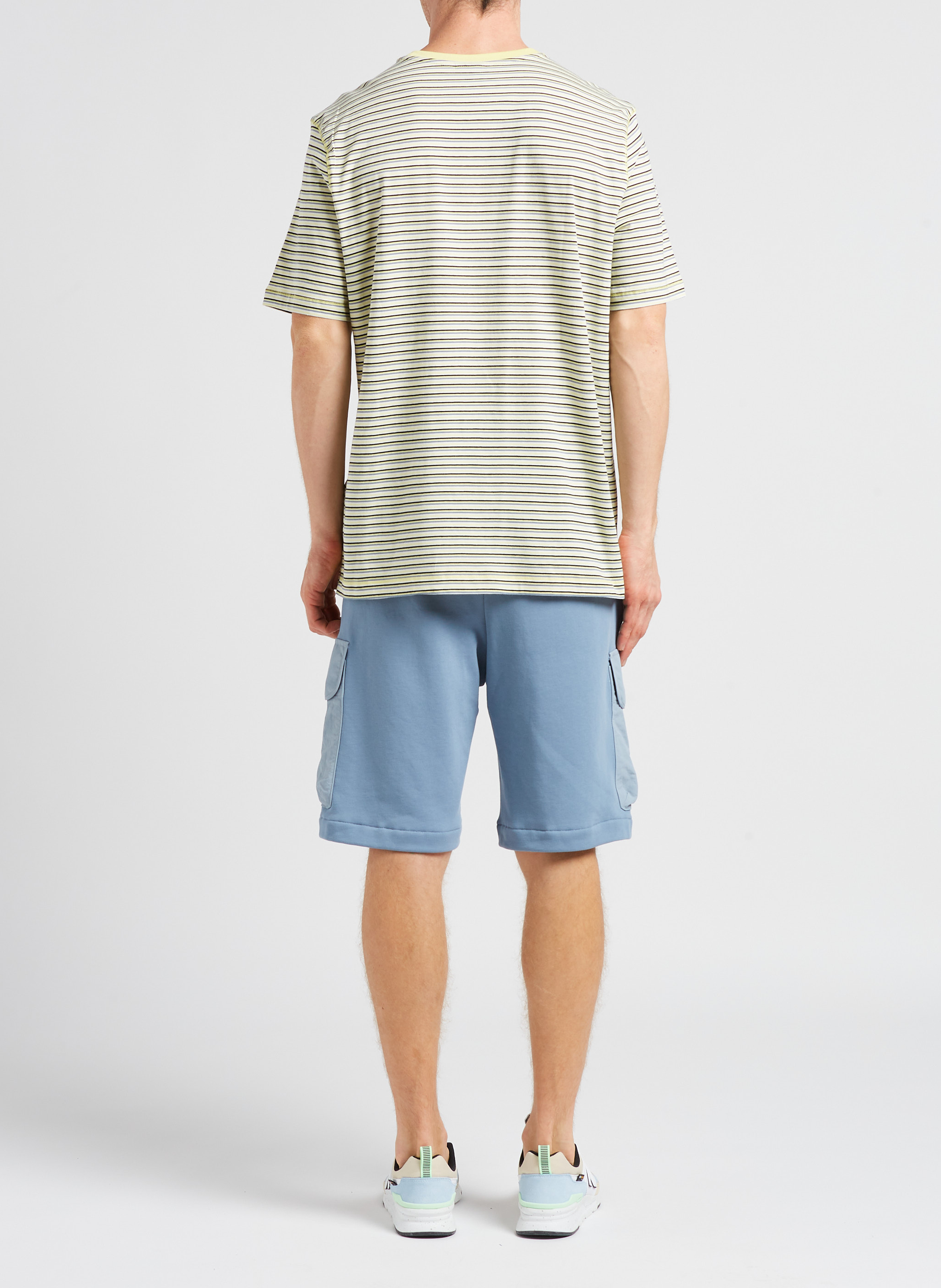 Tee-shirt col rond regular-fit rayé en coton PAUL SMITH Jaune