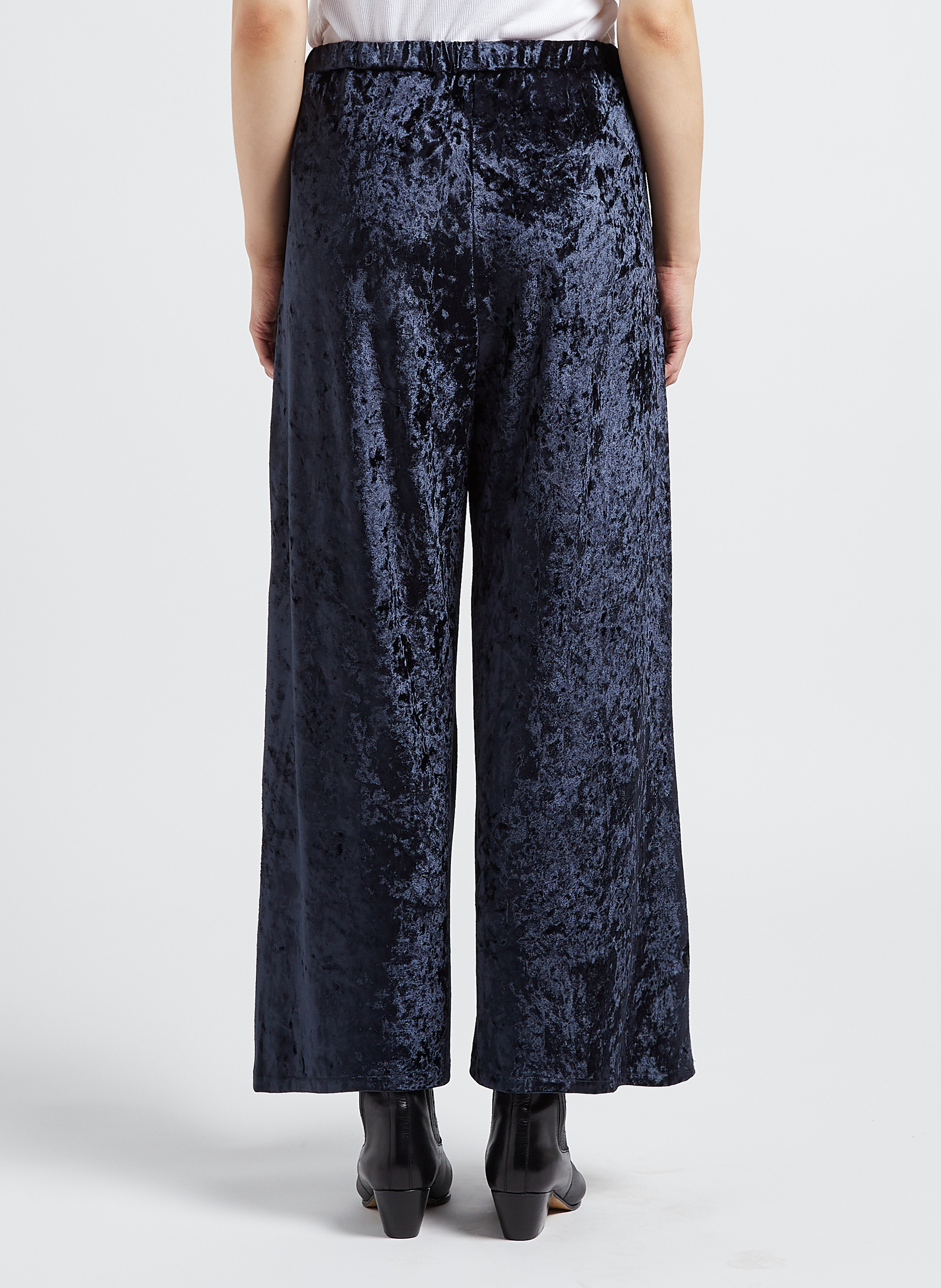 Weite Samthose THE NEW SOCIETY Blau