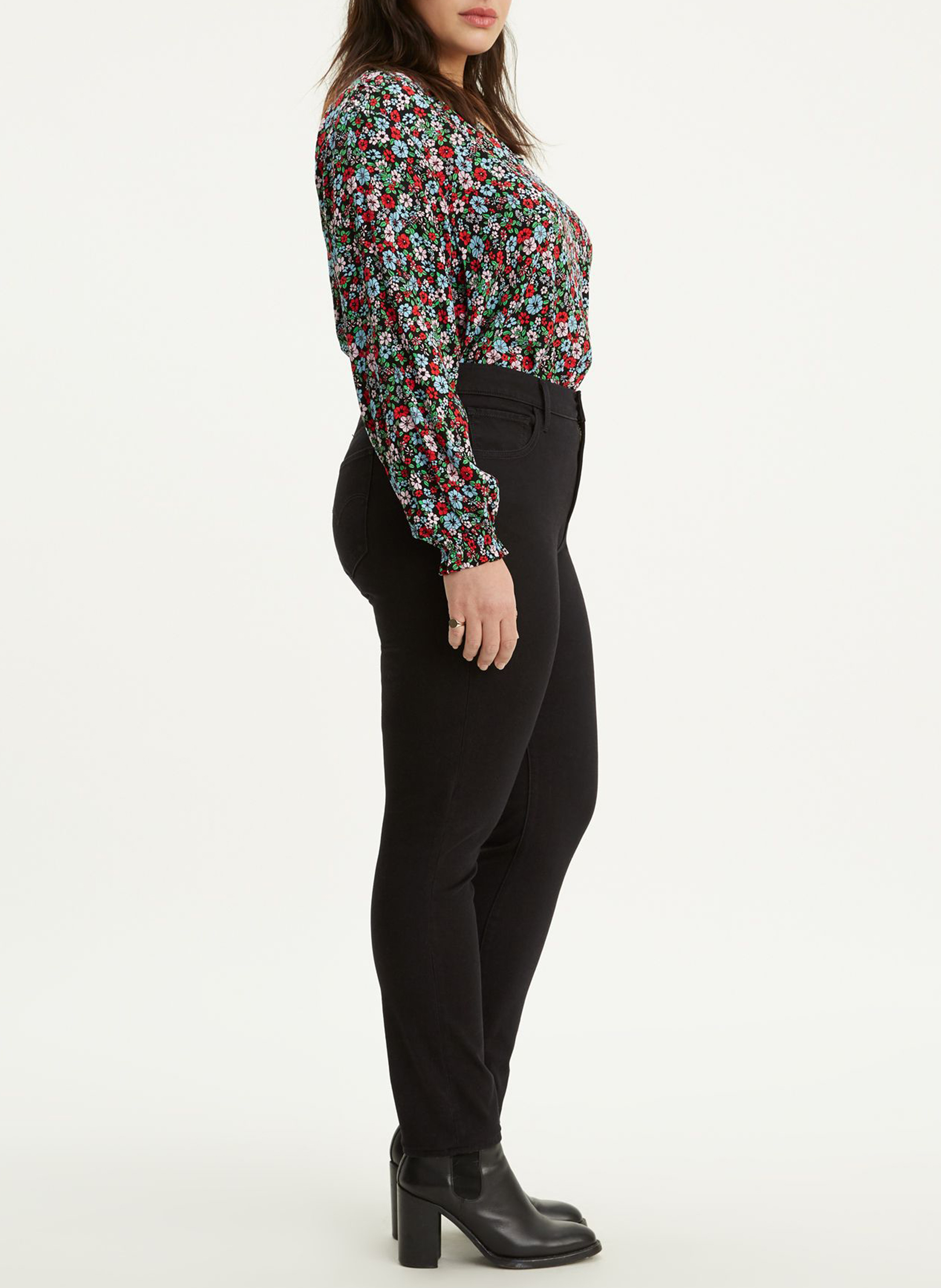 Jean skinny taille haute LEVI'S Noir