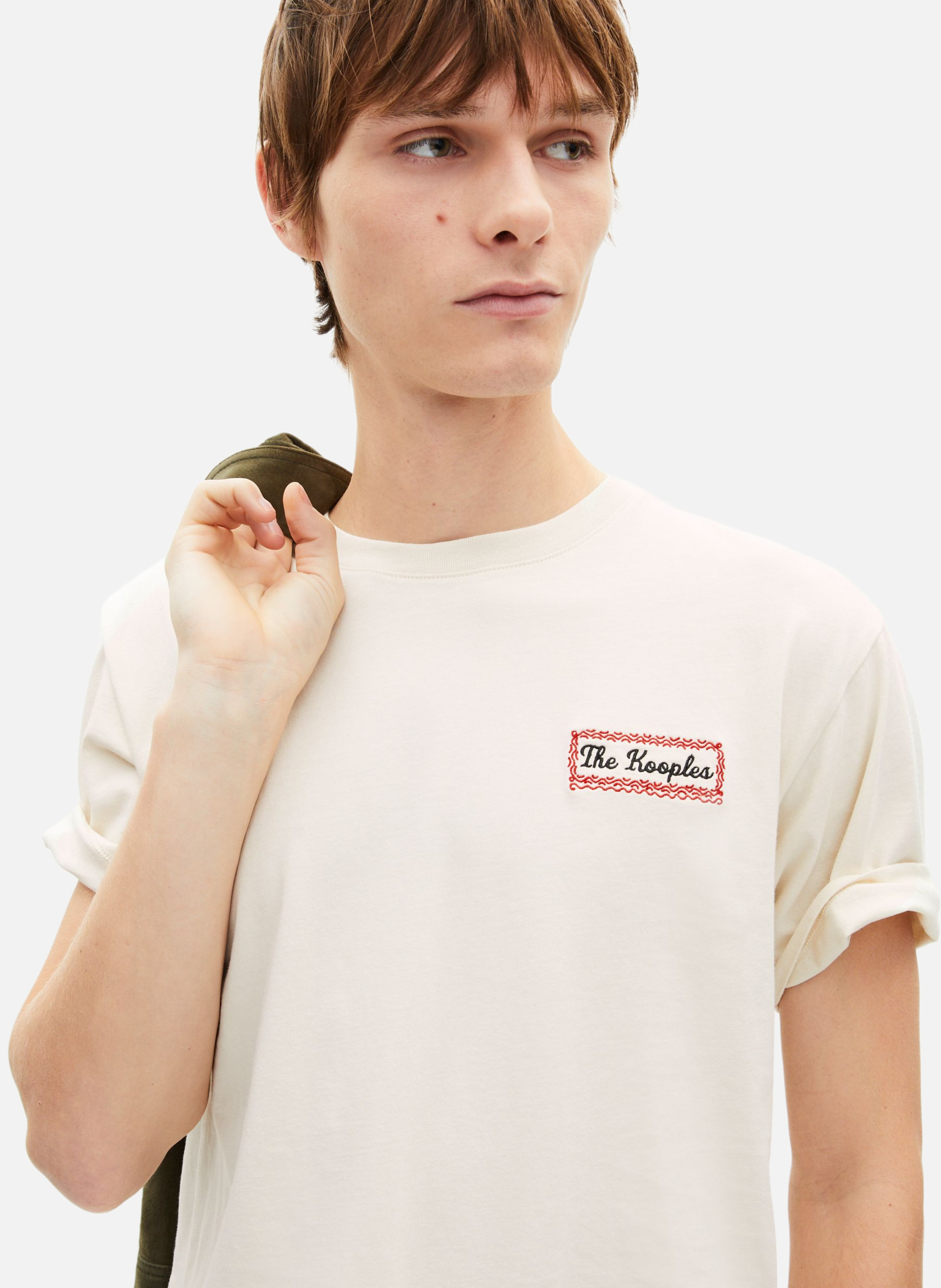 T-shirt with screen printing via prony THE KOOPLES Beige