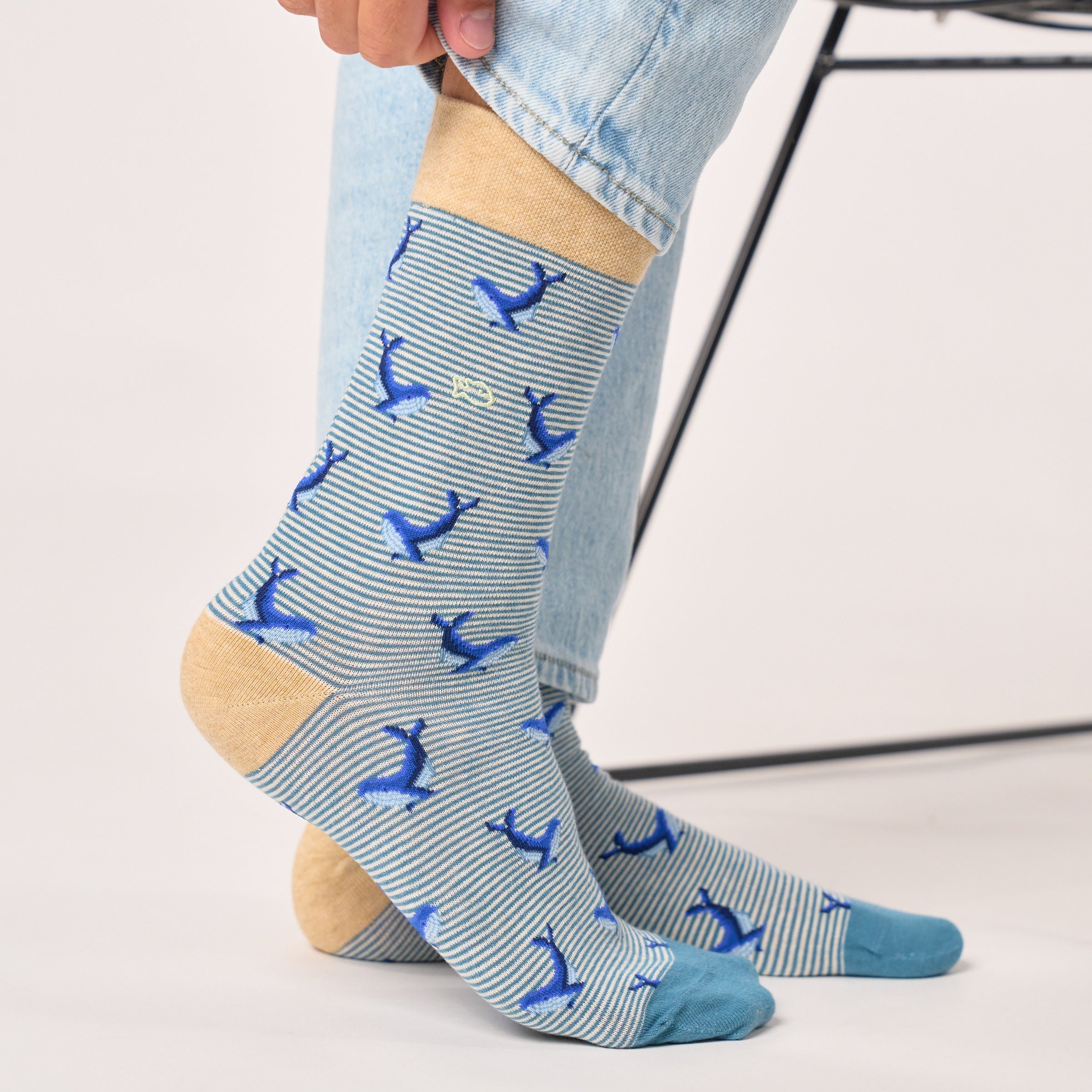 Combed Cotton Animal Socks BILLYBELT Blue