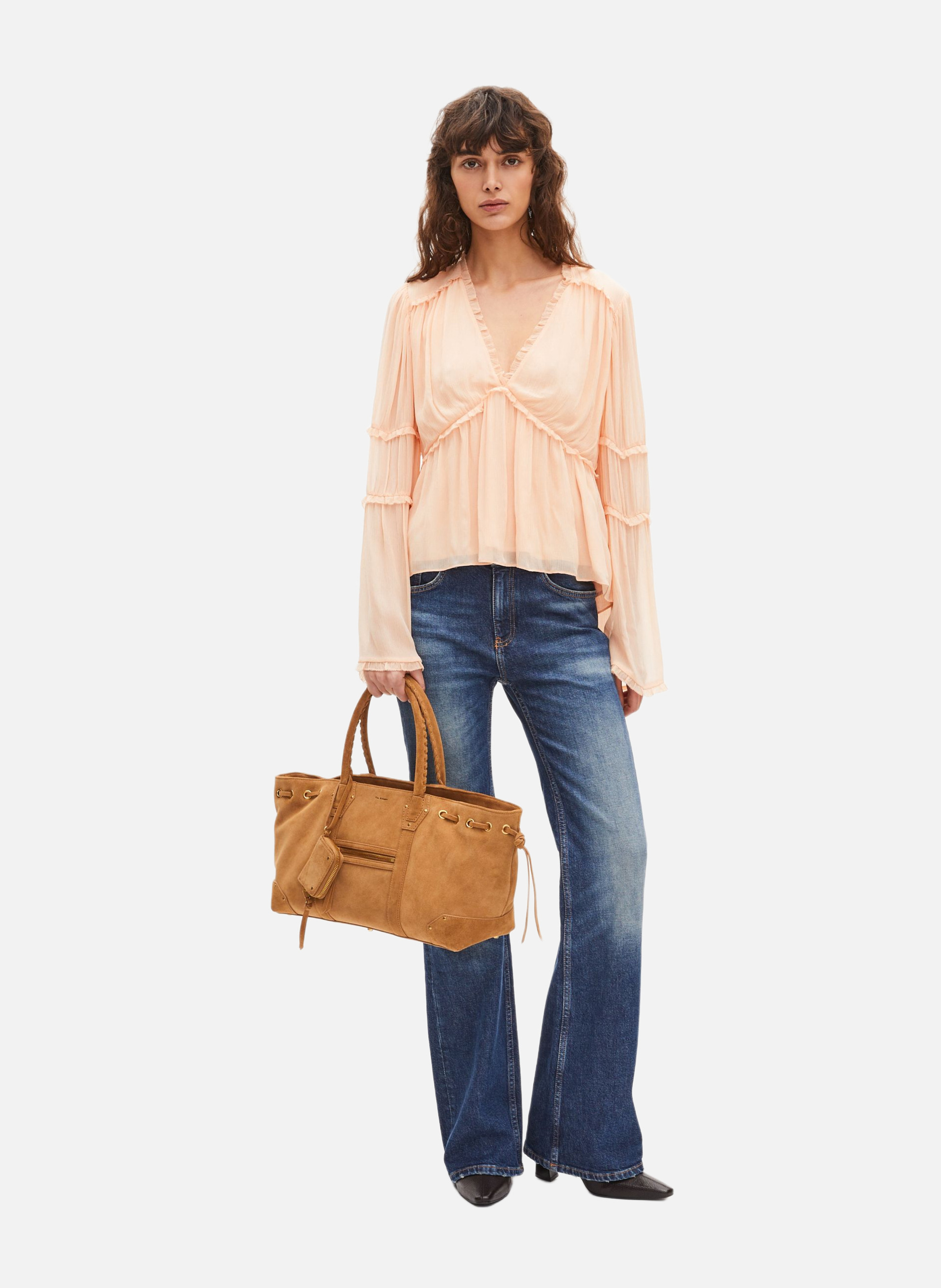 Top with ruffles THE KOOPLES Beige