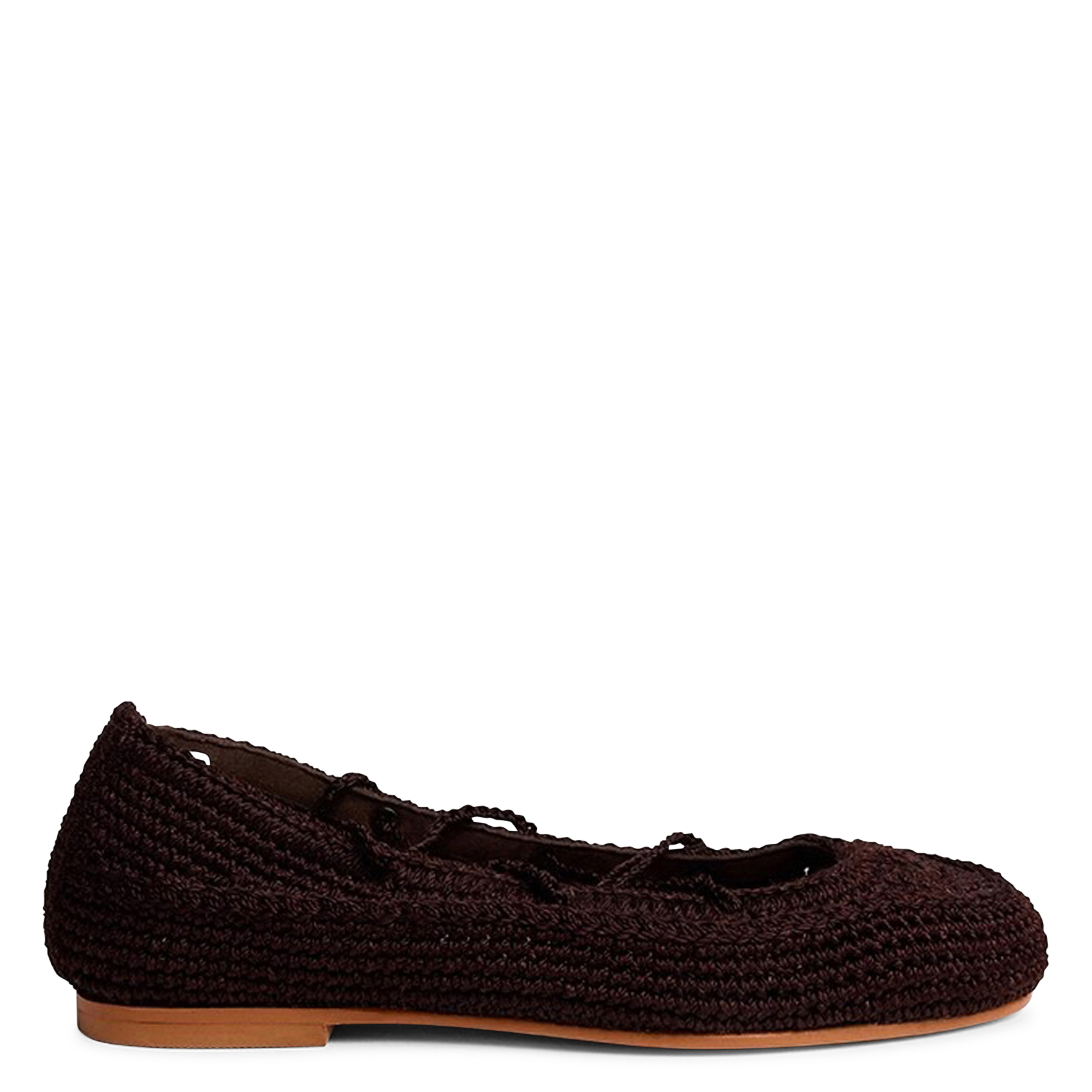 Flat raffia ballerina shoes JONAK