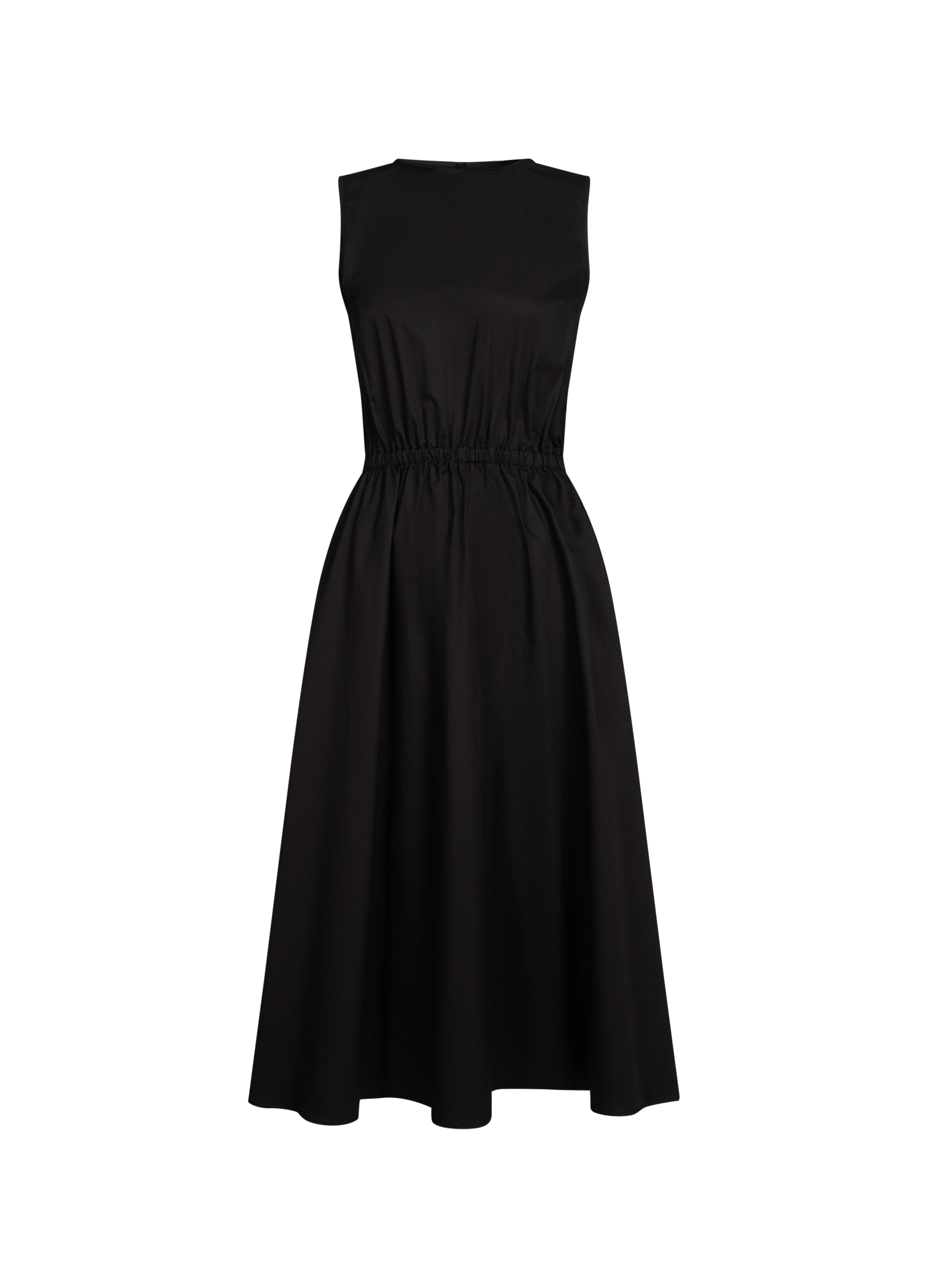 Robe midi col rond  SAISON 1865 Zwart