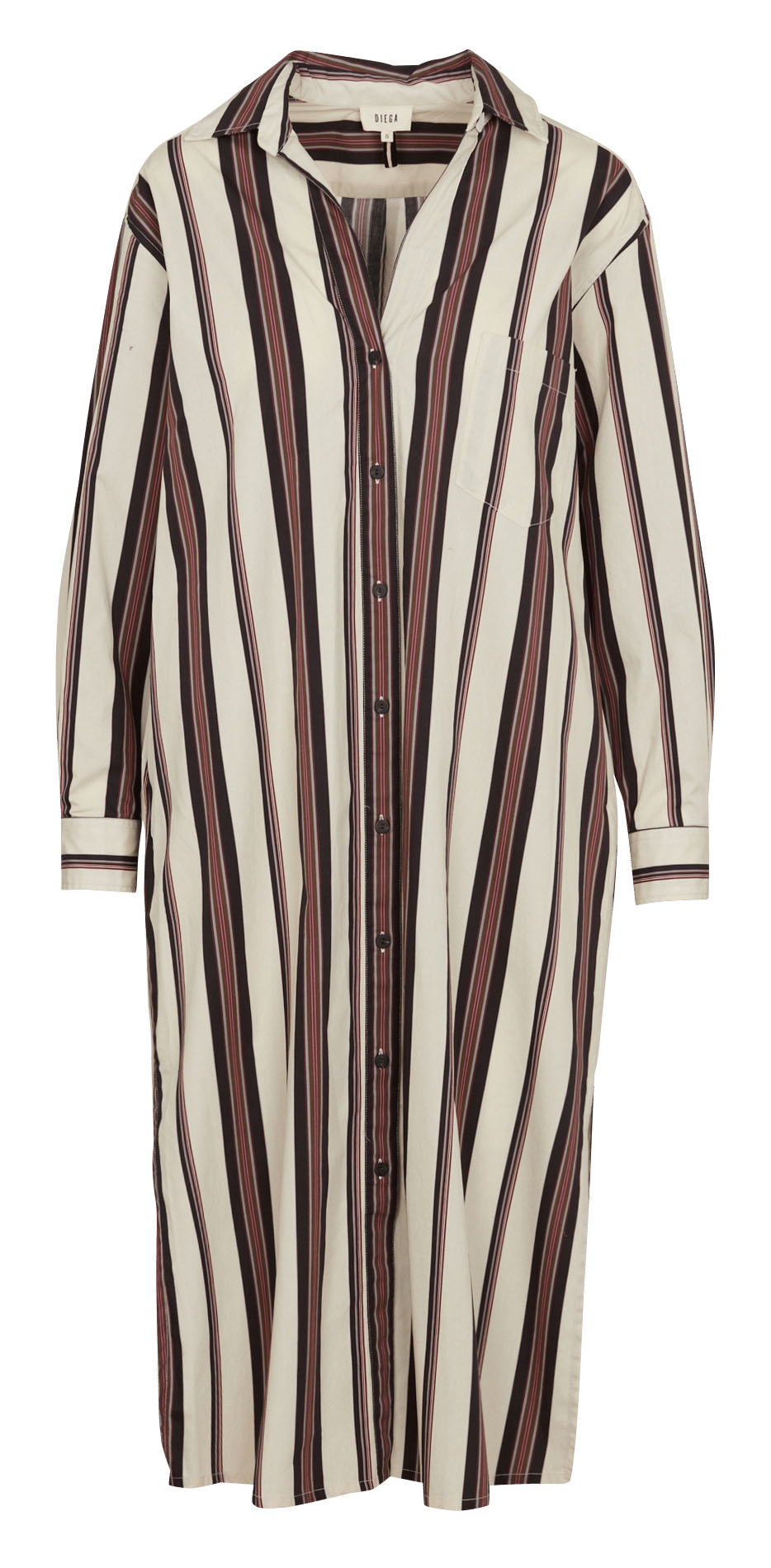 Long loose-fit cotton dress DIEGA Multicolored