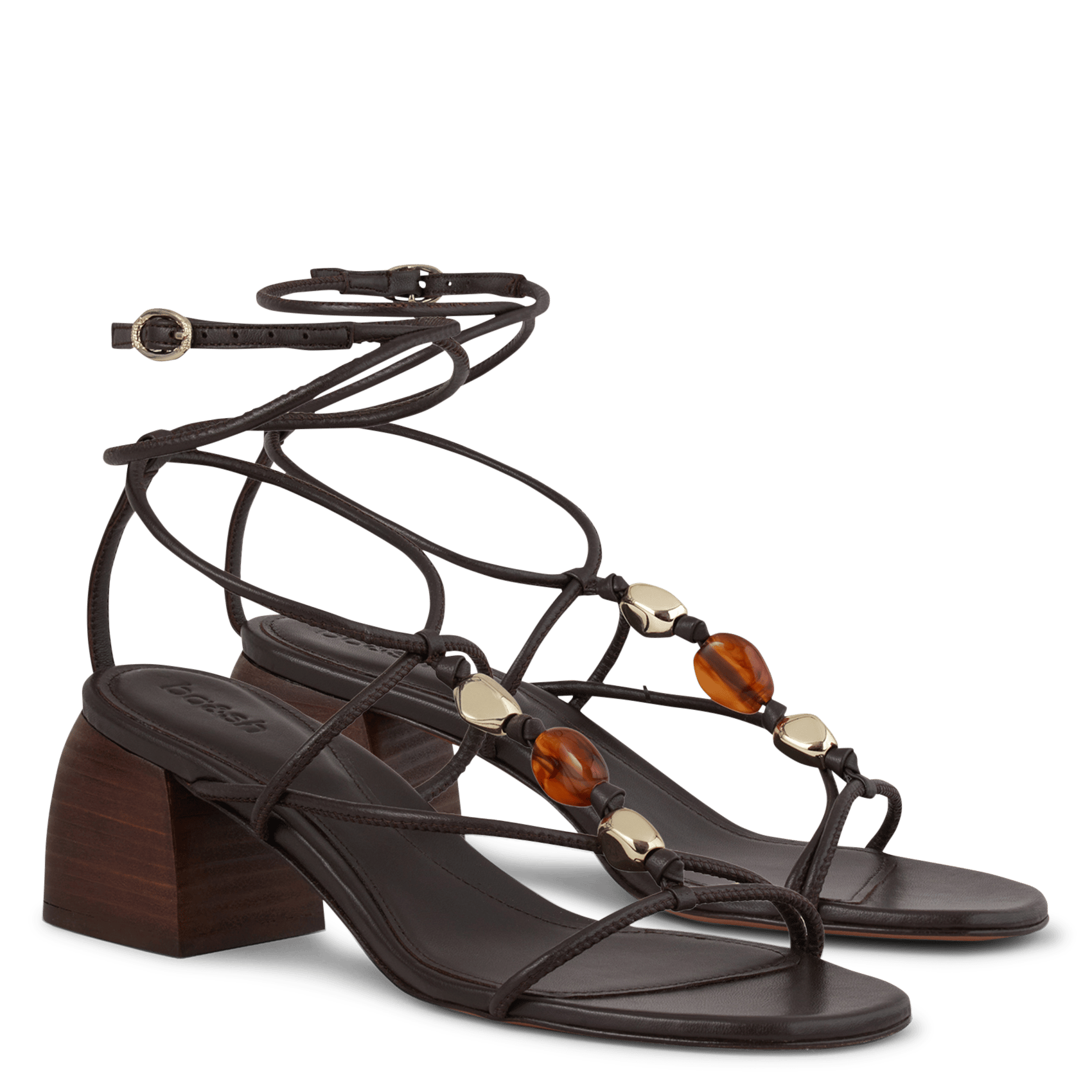 Sandales à talons BA&SH Marron