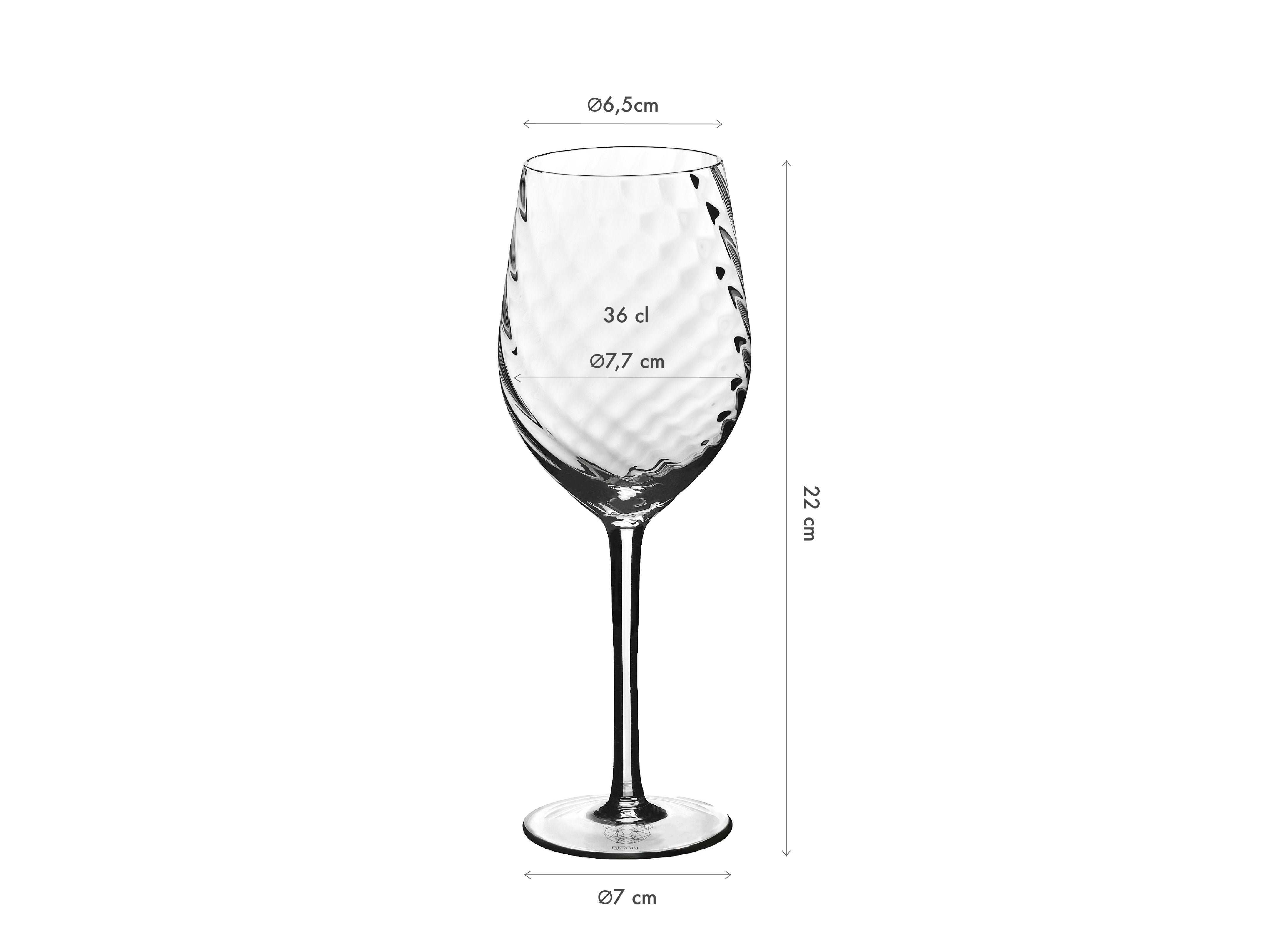 Verre à pied 36cl sten - 6 pièces BJORN Transparent