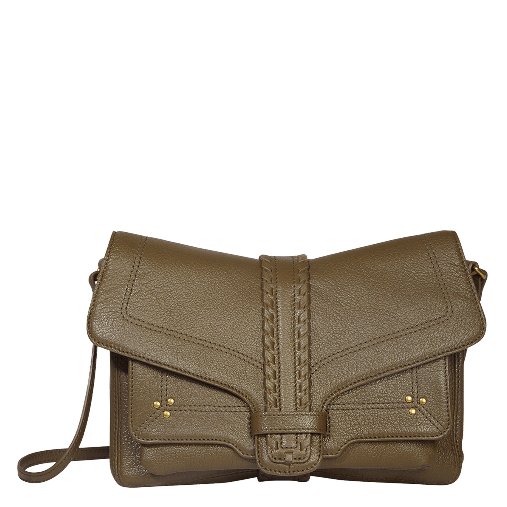 Sac bandoulière en cuir JEROME DREYFUSS Kaki
