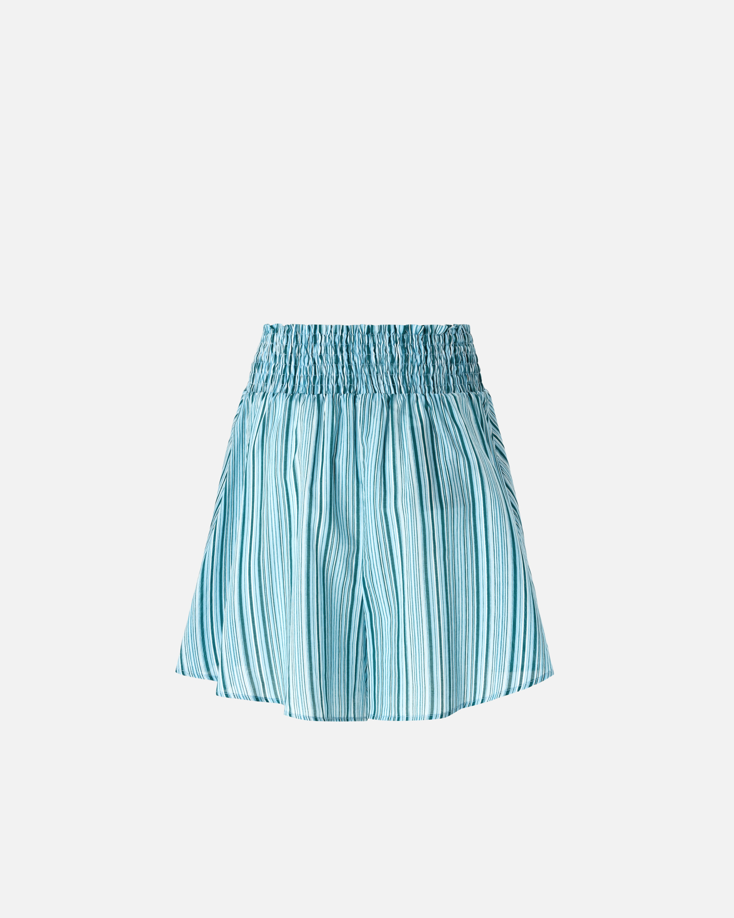 Short en coton à rayures et à taille élastiquée PINKO Bleu