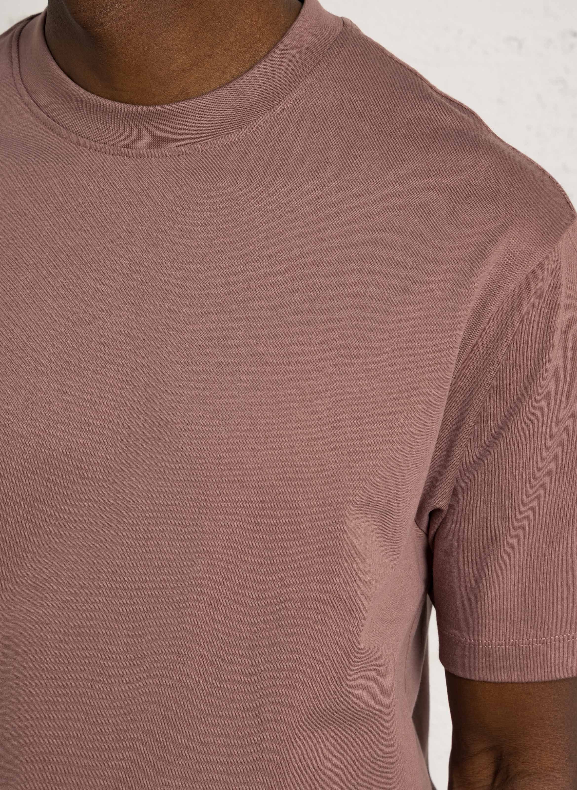 Tee-shirt oversize col rond en coton biologique MINIMUM Rose