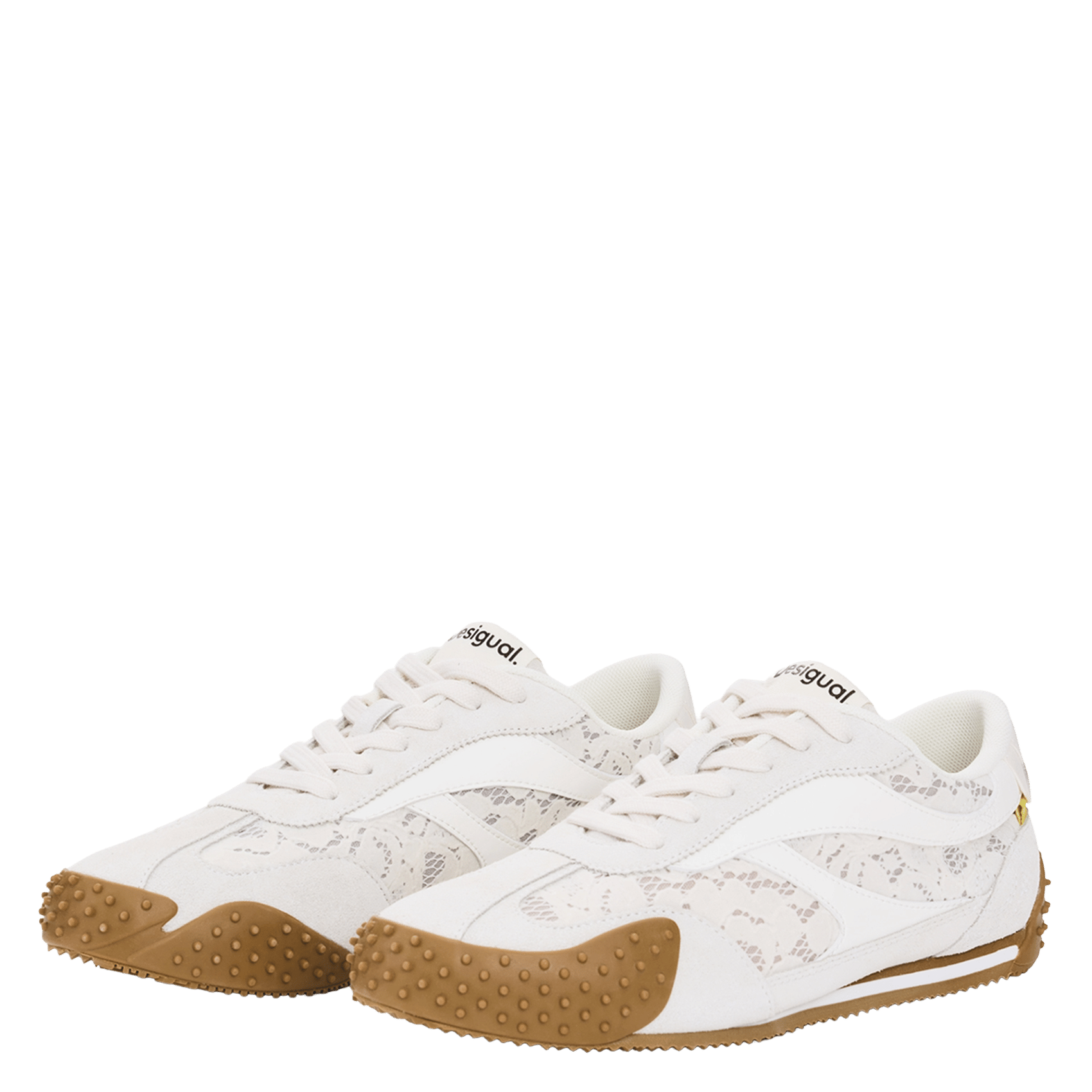 Baskets basses en cuir mélangé DESIGUAL Blanc