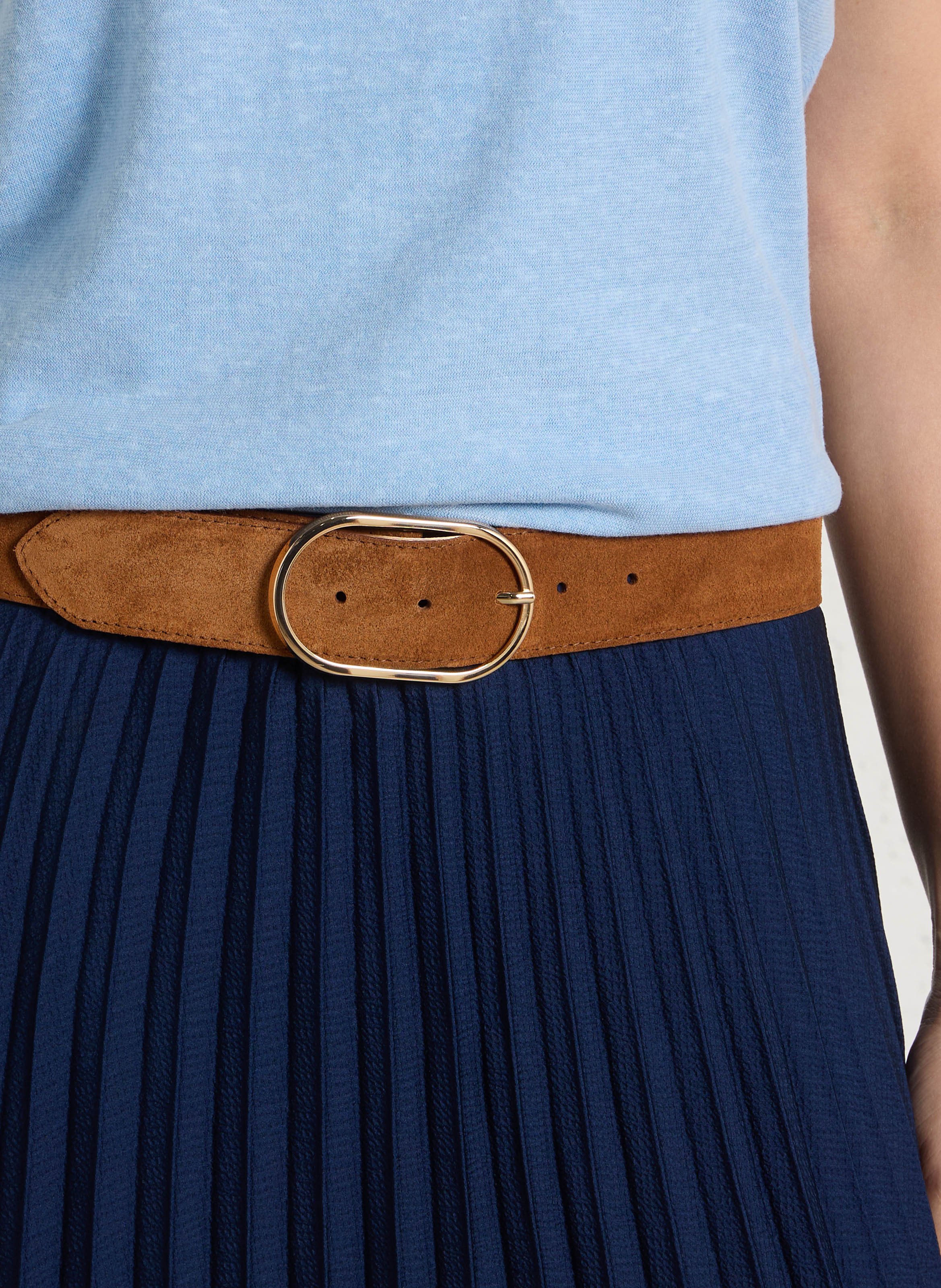 - Gespsluiting. - Breedte: 3 cm.  HERBERT FRERE SOEUR Bruin