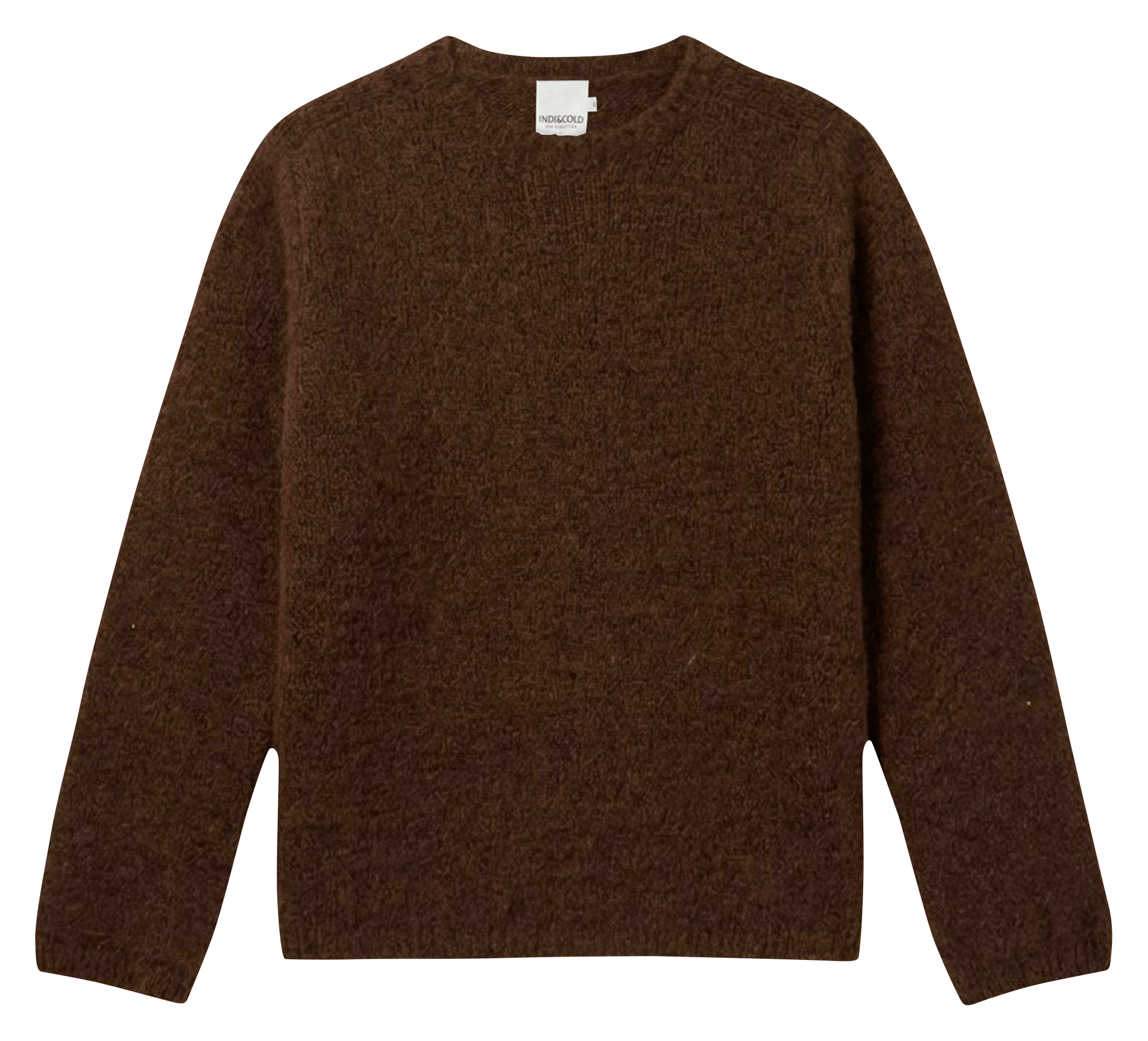 Pull droit col rond INDI & COLD Marron
