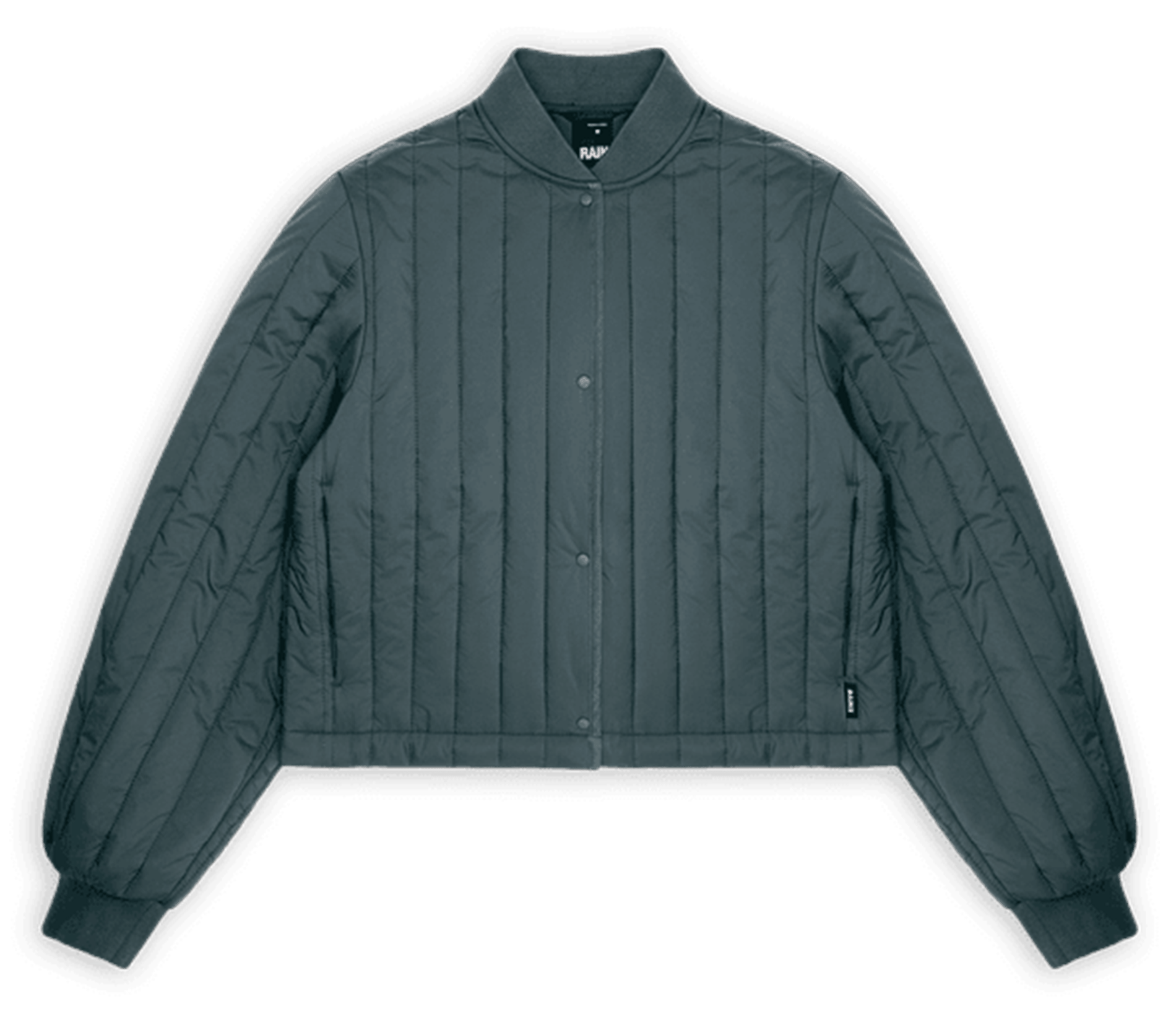Quilted solid straight jacket RAINS Green