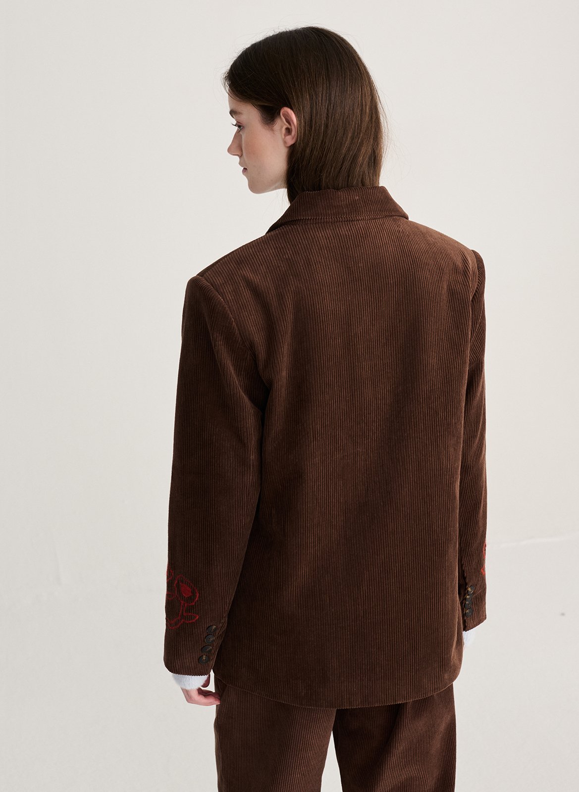 Veste blazer côtelée en coton bio BOBO CHOSES Braun
