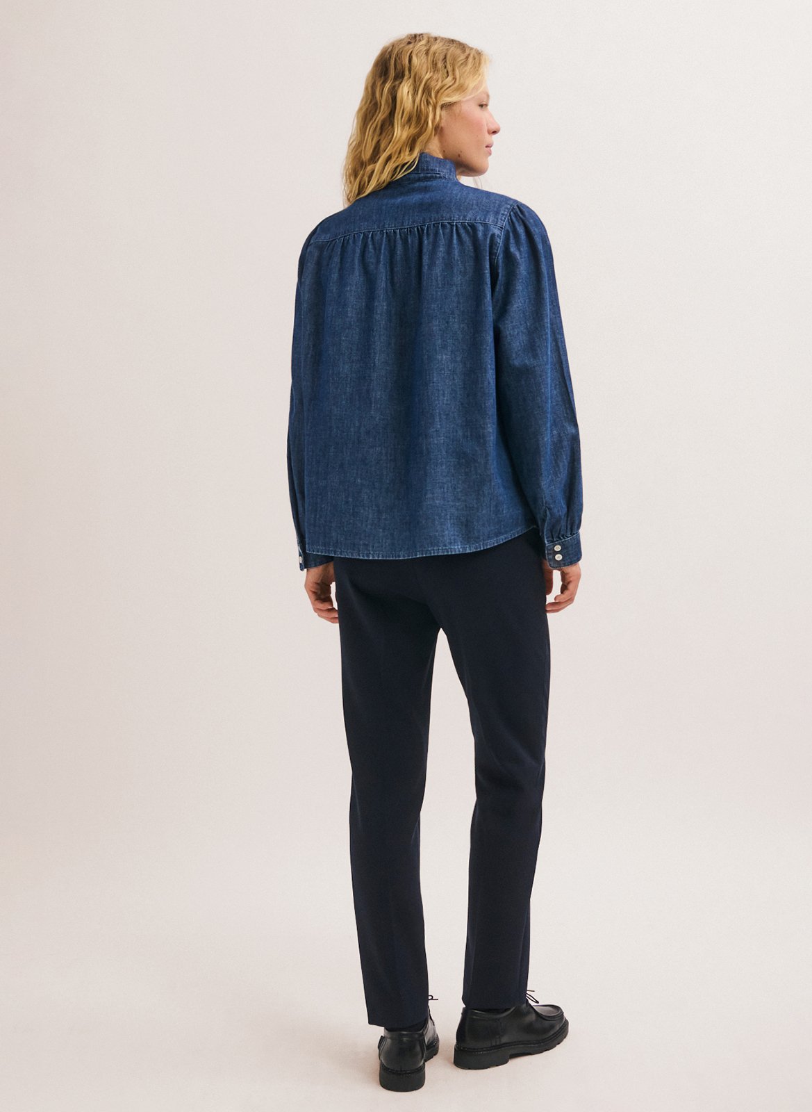Loose-fit cotton shirt PABLO Blue