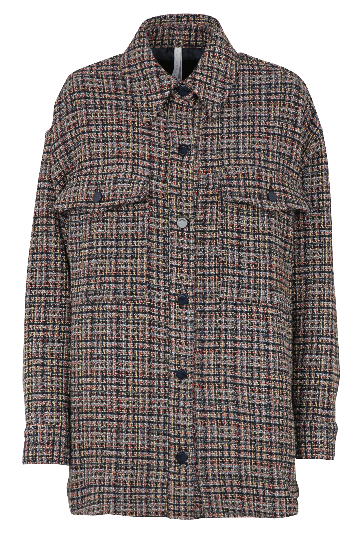 Chemise oversize en tweed de coton mélangé IMPERIAL Bleu