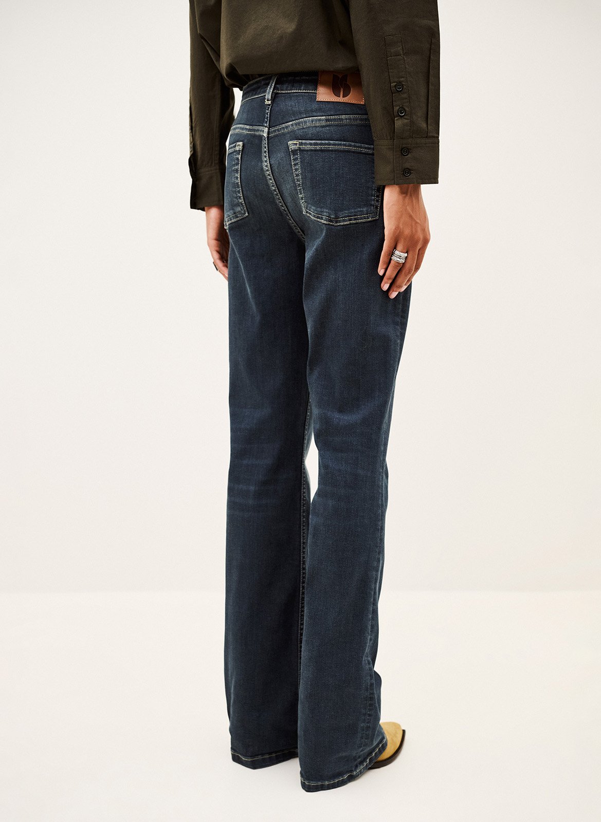 Jeans-Schlaghose aus Baumwoll-Mix BA&SH Blau