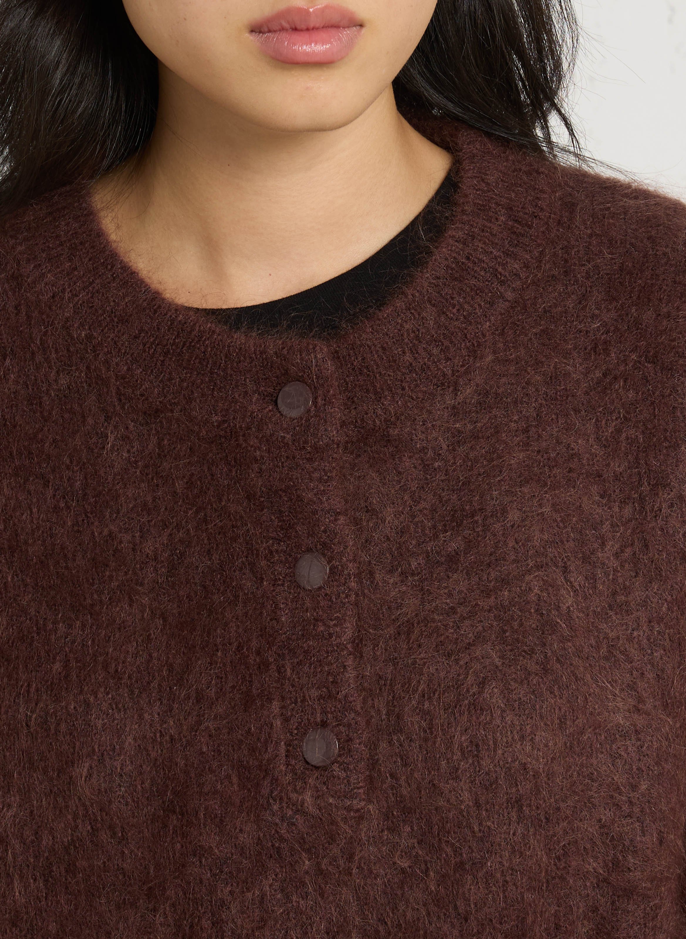 Pull oversize en laine mélangée MAISON 123 Violet