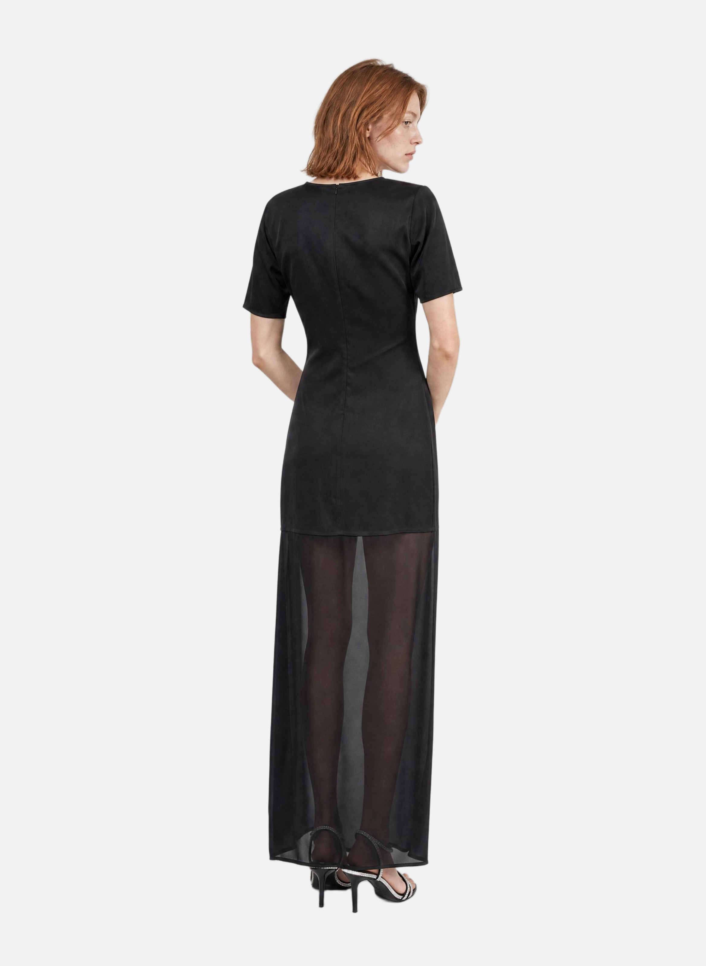 Long satin dress THE KOOPLES Black